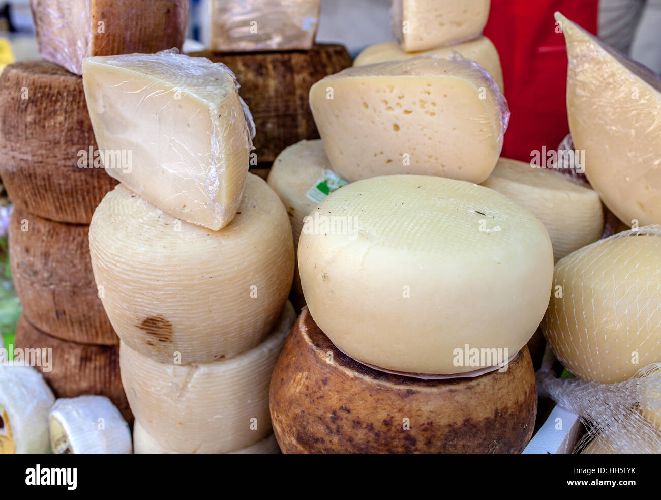 Käse im Verkauf Stockfoto