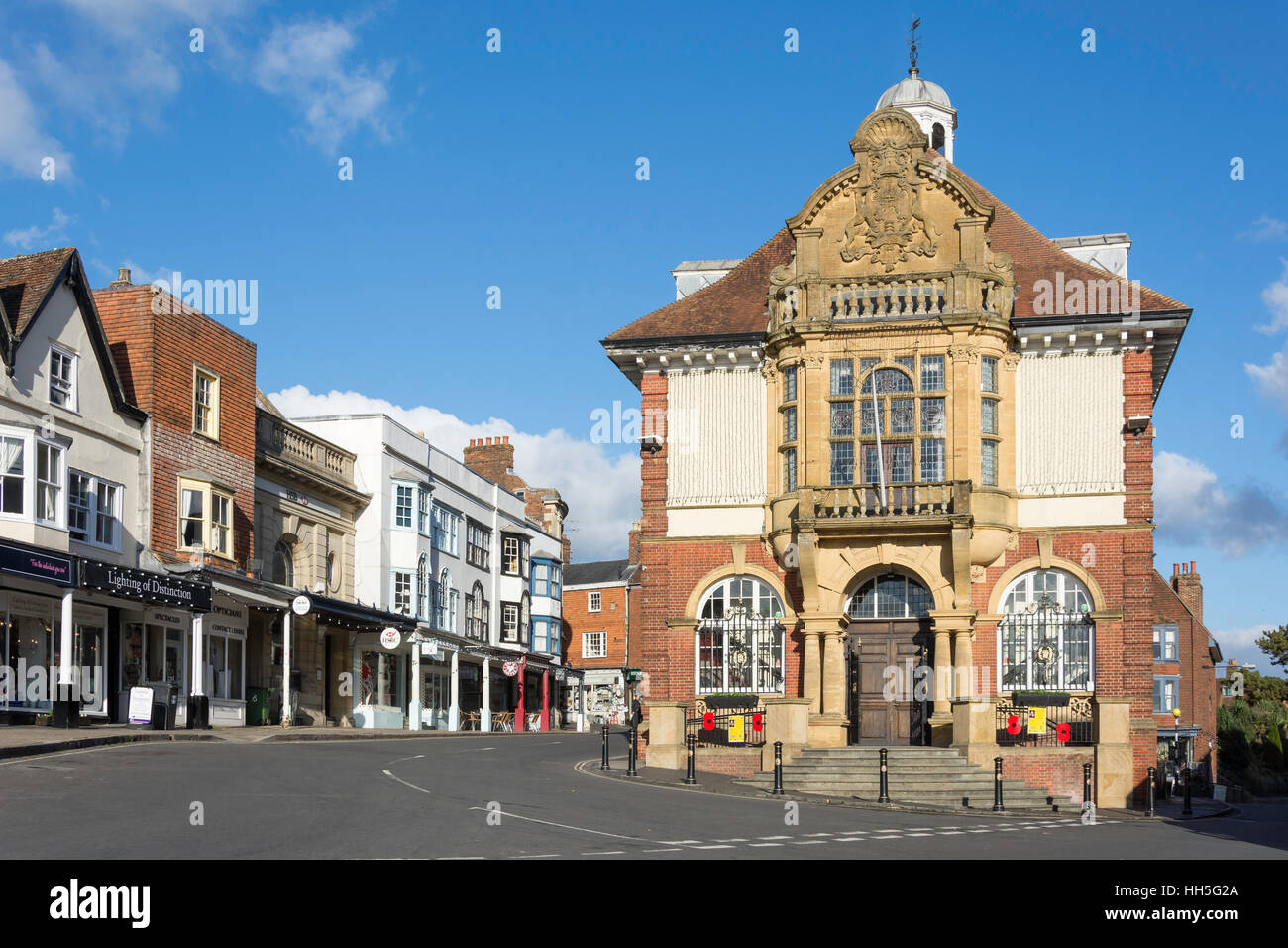 Rathaus, High Street, Marlborough, Wiltshire, England, Vereinigtes Königreich Stockfoto