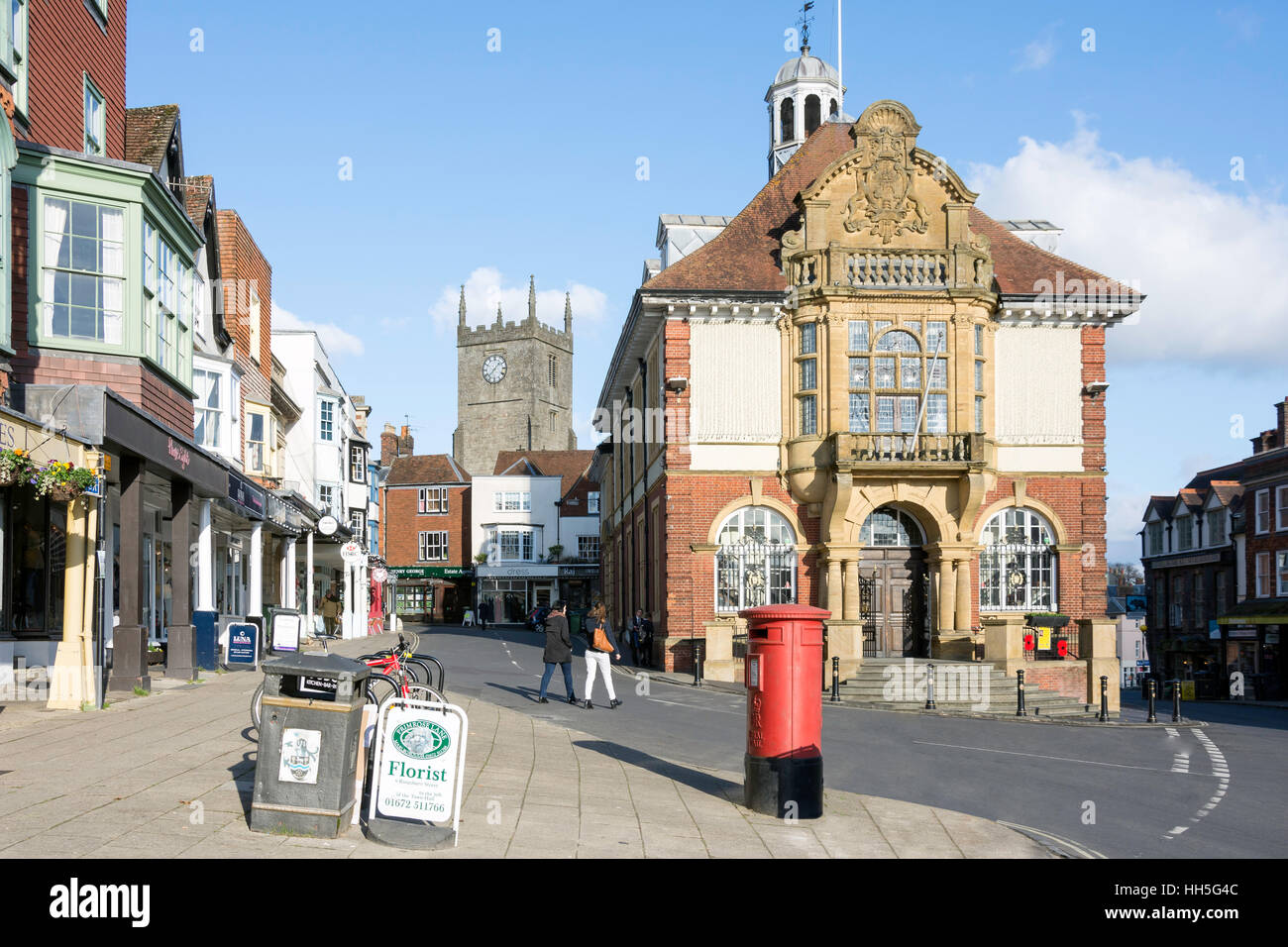 Rathaus, High Street, Marlborough, Wiltshire, England, Vereinigtes Königreich Stockfoto