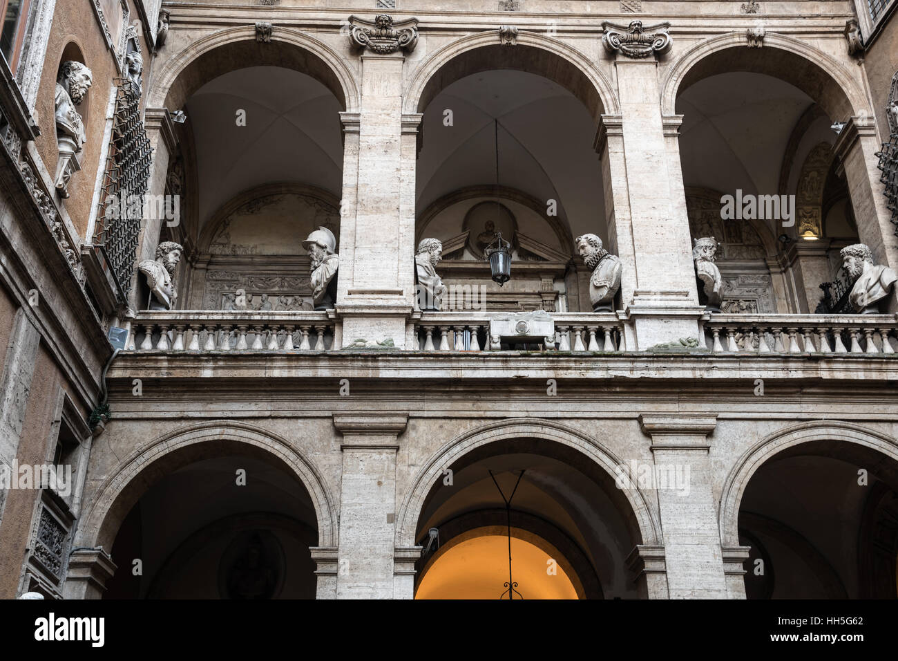 Skizze der römischen Architektur im römischen Ghetto, Italien, Europa Stockfoto