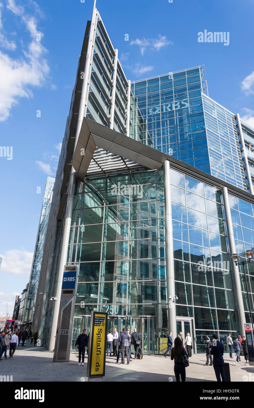 Hauptsitz der Royal Bank of Scotland Plc., Bishopsgate, City of London, Greater London, England, Vereinigtes Königreich Stockfoto