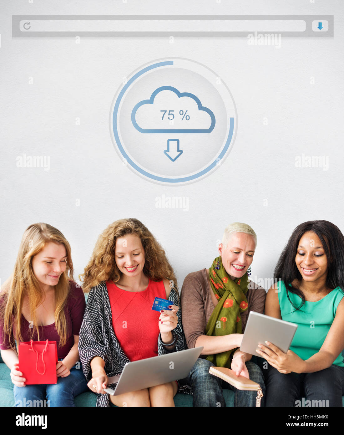 Cloud Storage moderne Technologie-Konzept Stockfoto