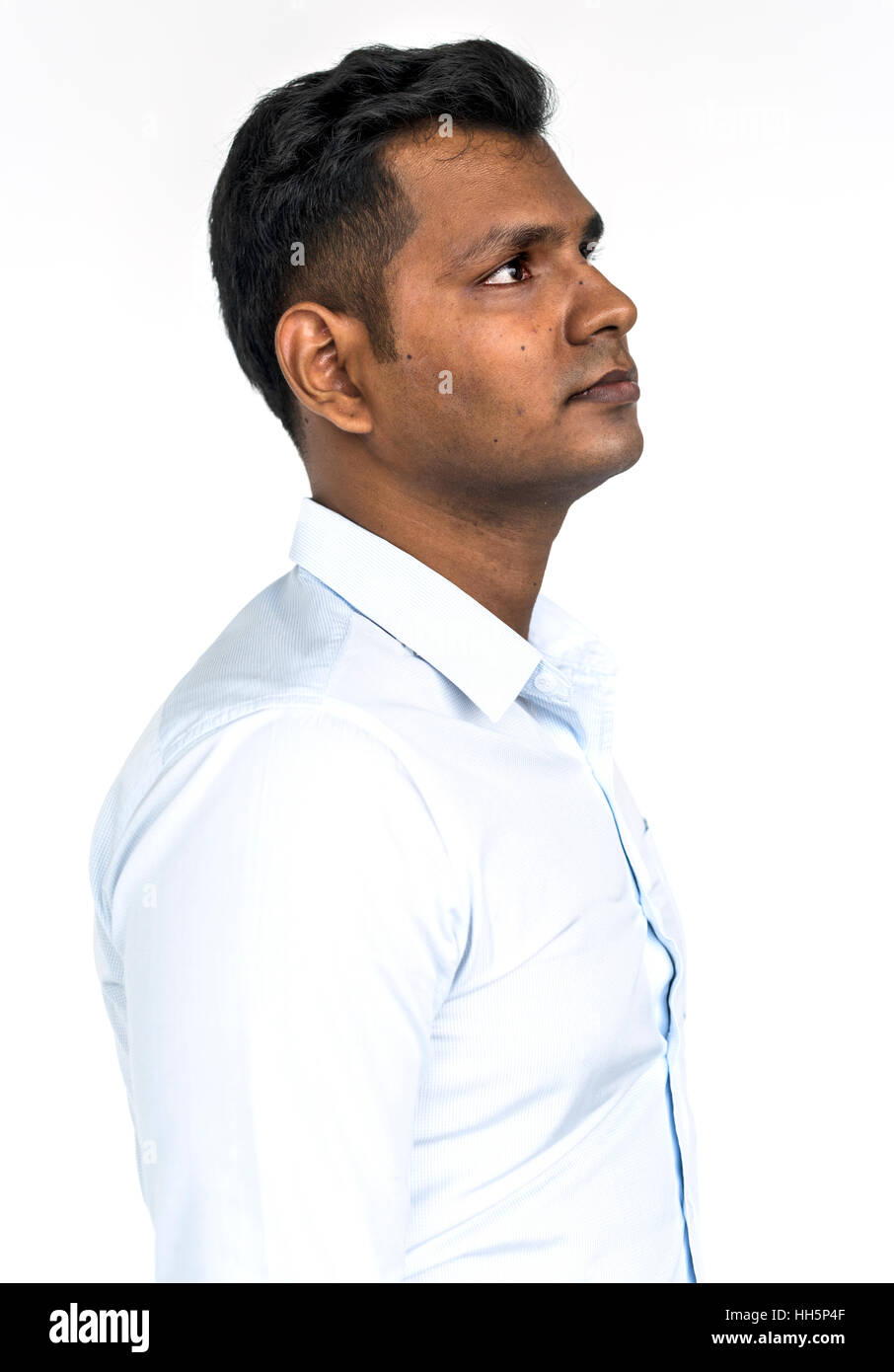 Mann nachdenklich Studio Portrait Konzept Stockfoto