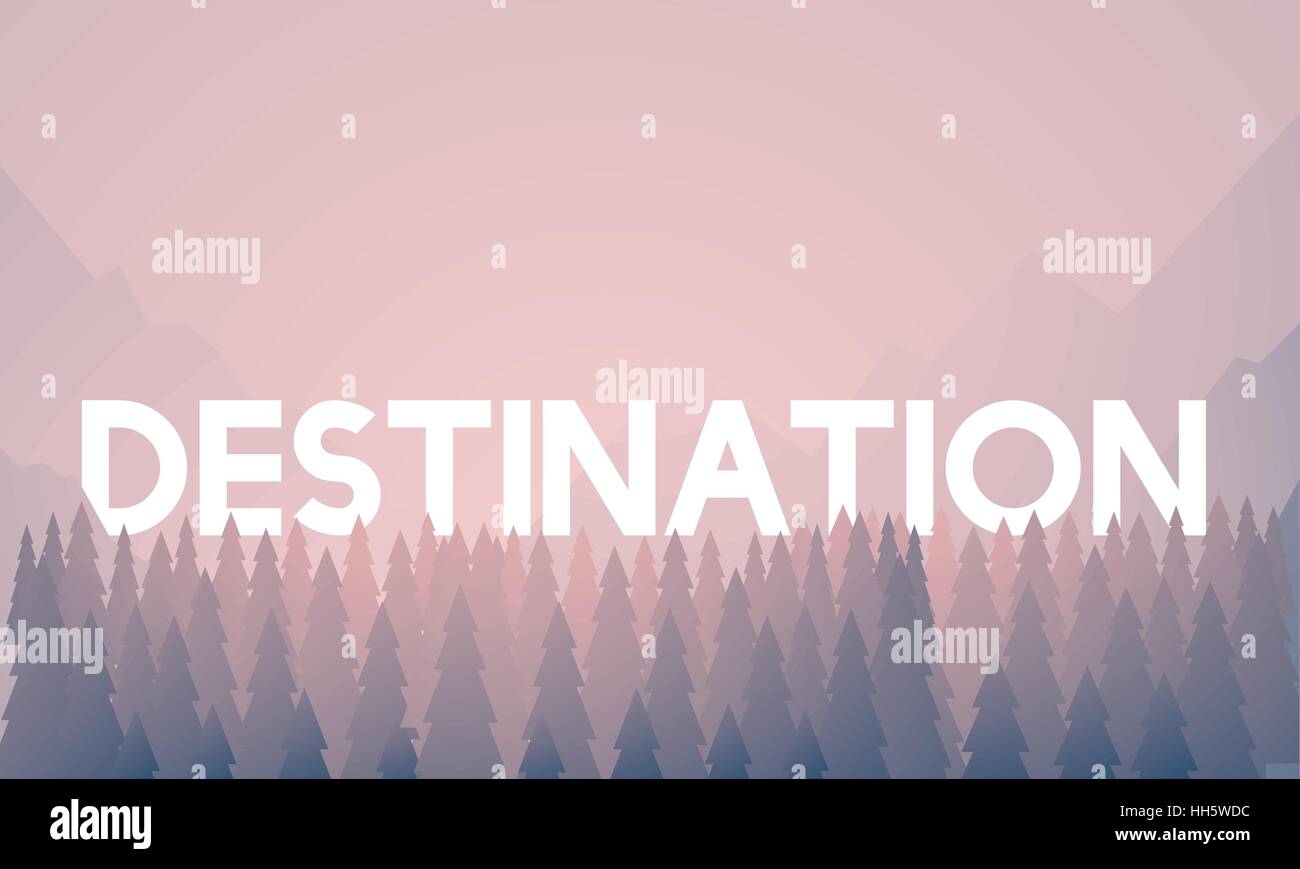 Reise Abenteuer Reiseziel Landschaft Vektor Stock Vektor