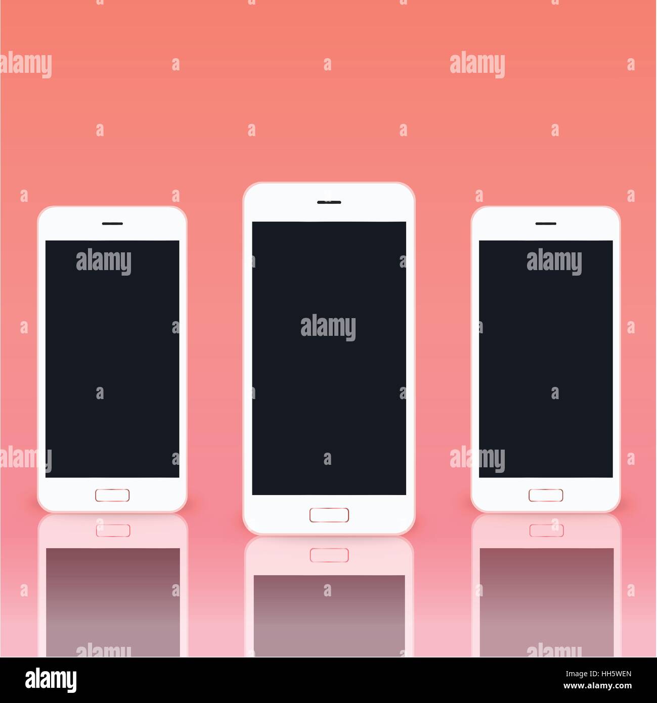 Smartphone Handy Handy-moderne Gerät Kommunikationskonzept Stock Vektor