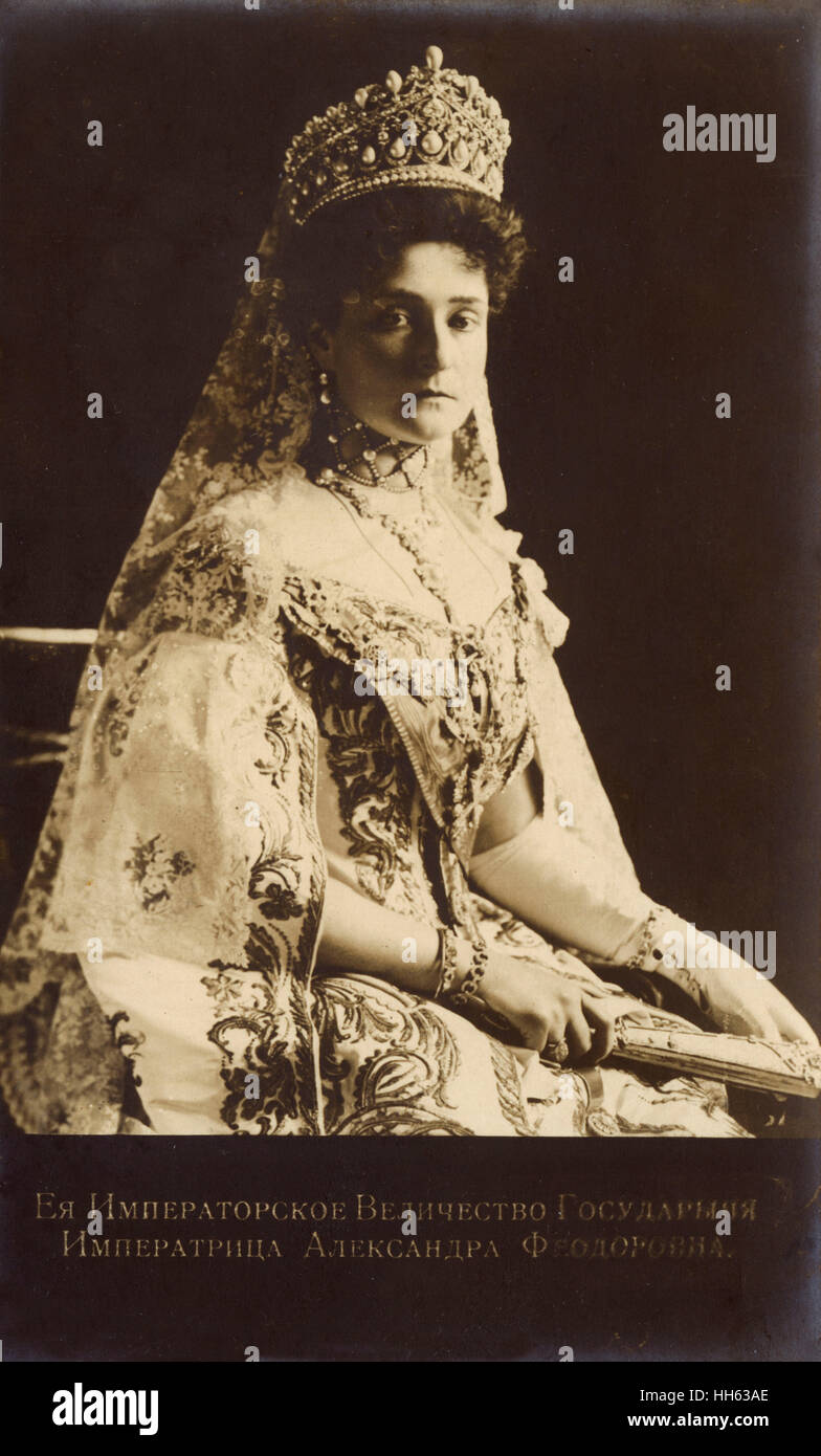 Alexandra Feodorowna - Ehefrau von Nicholas II. Aus Russland Stockfoto