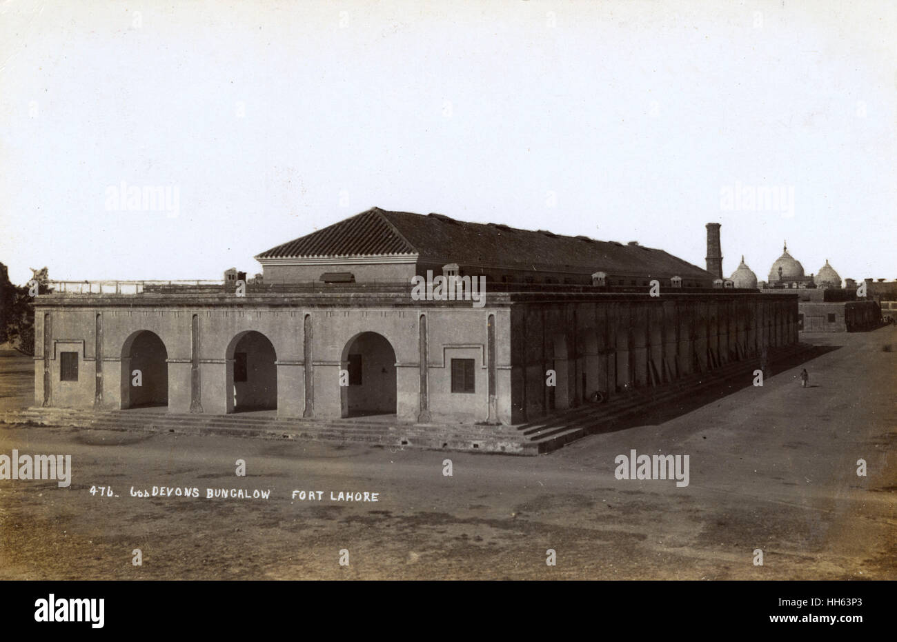 6. Devons Bungalow, Fort Lahore, Lahore, Britisch-Indien Stockfoto