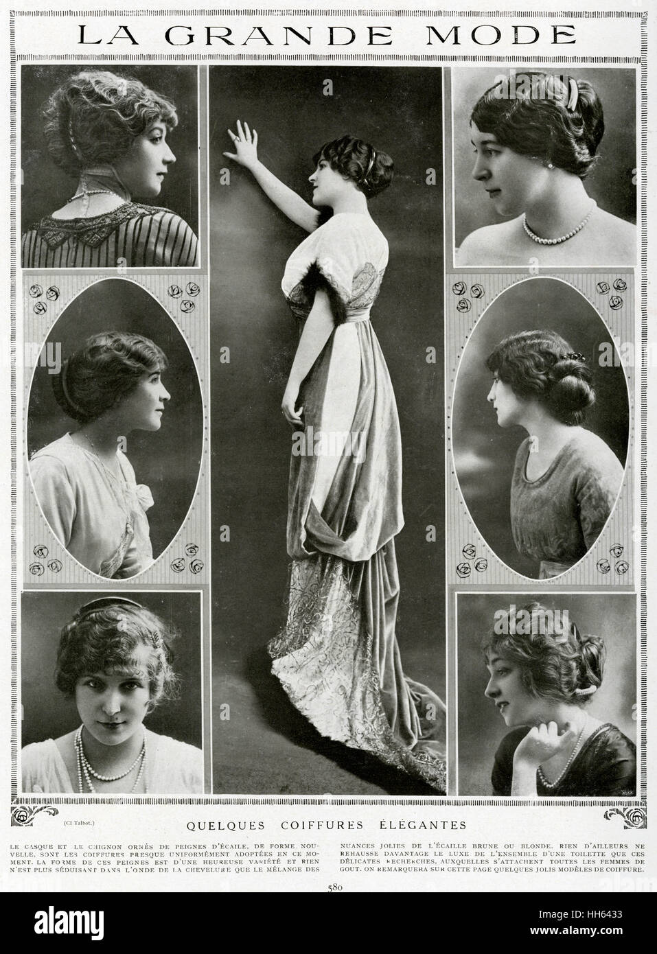 Modische Frisuren 1912 Stockfoto