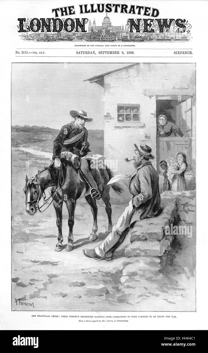 Die Transvaal-(Boer-)Krise Stockfoto