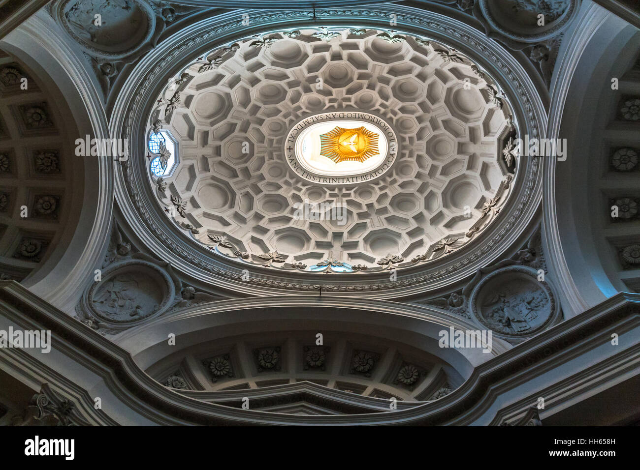 Die Kuppel von San Carlo Alle Quattro Fontane Stockfoto