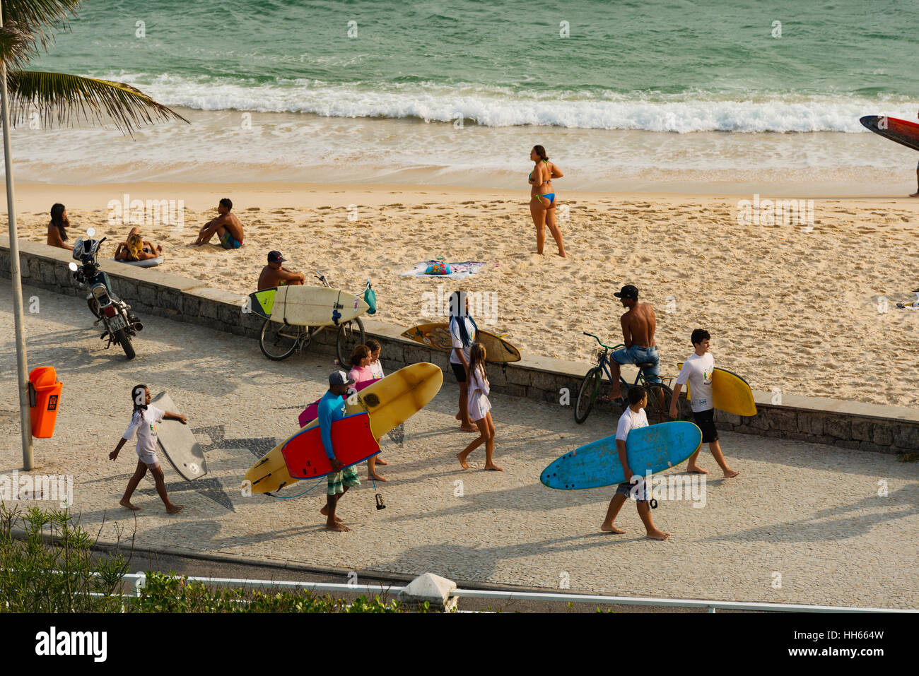 Surfer-Rio De Janeiro, Brasilien Stockfoto