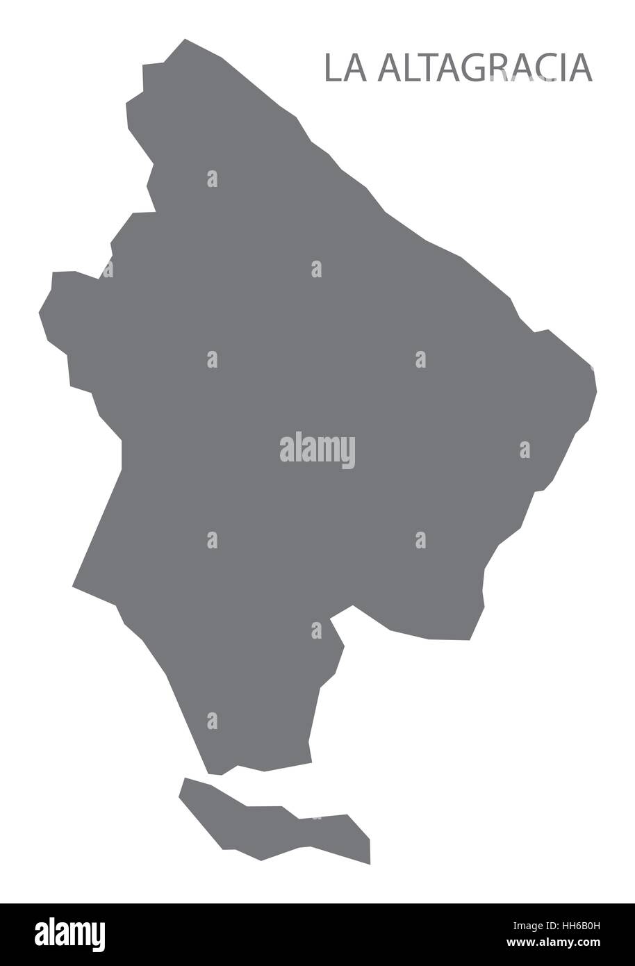 La Altagracia Dominikanische Republik Karte in grau Stock Vektor