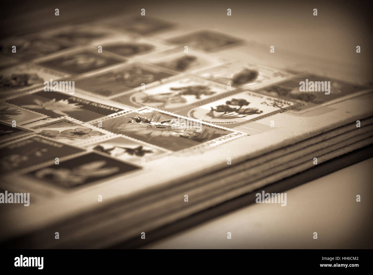 alte Stempel Buch Stockfoto