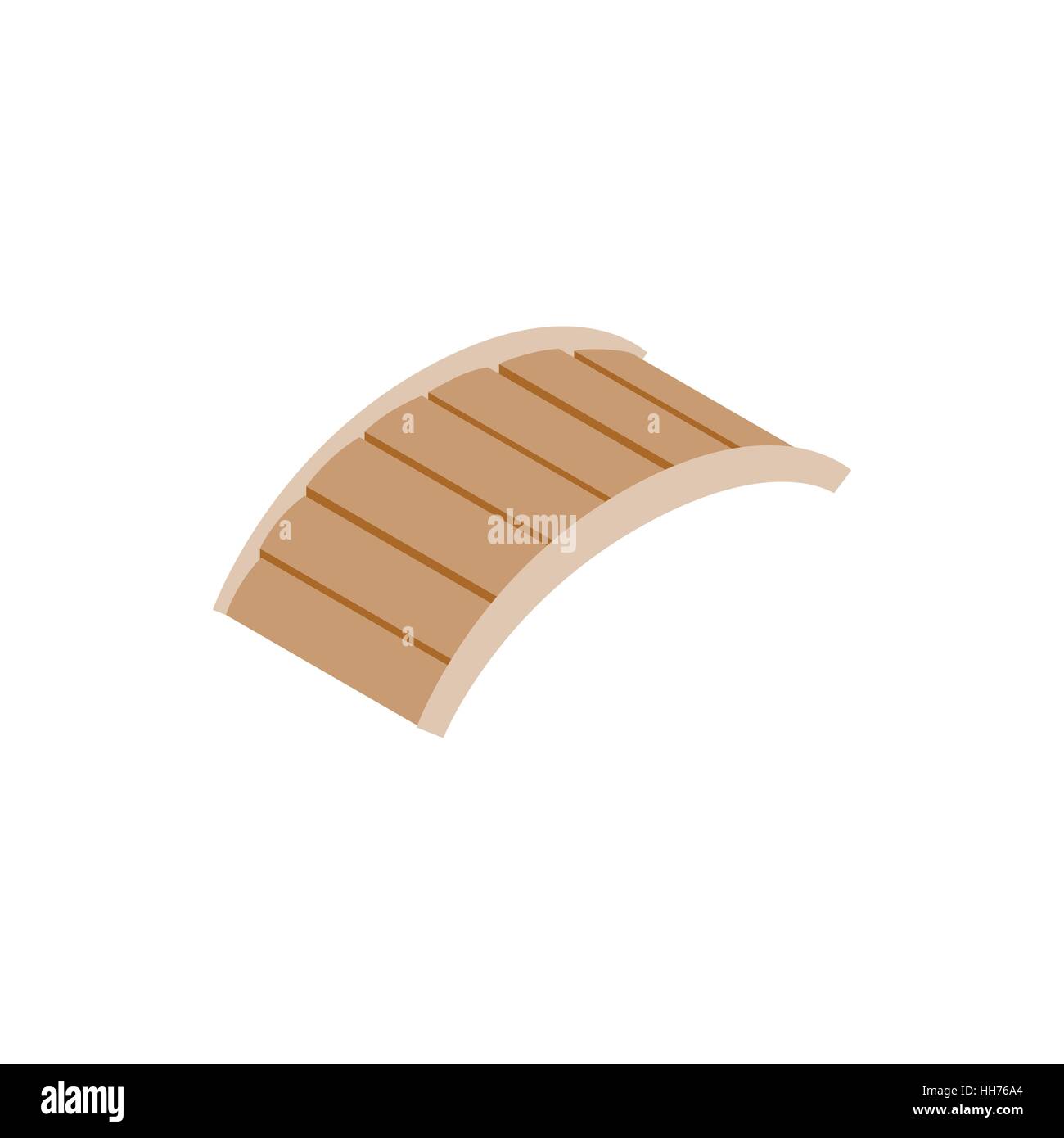 Brücke aus Holz-Symbol, isometrischen 3d Stil Stock Vektor