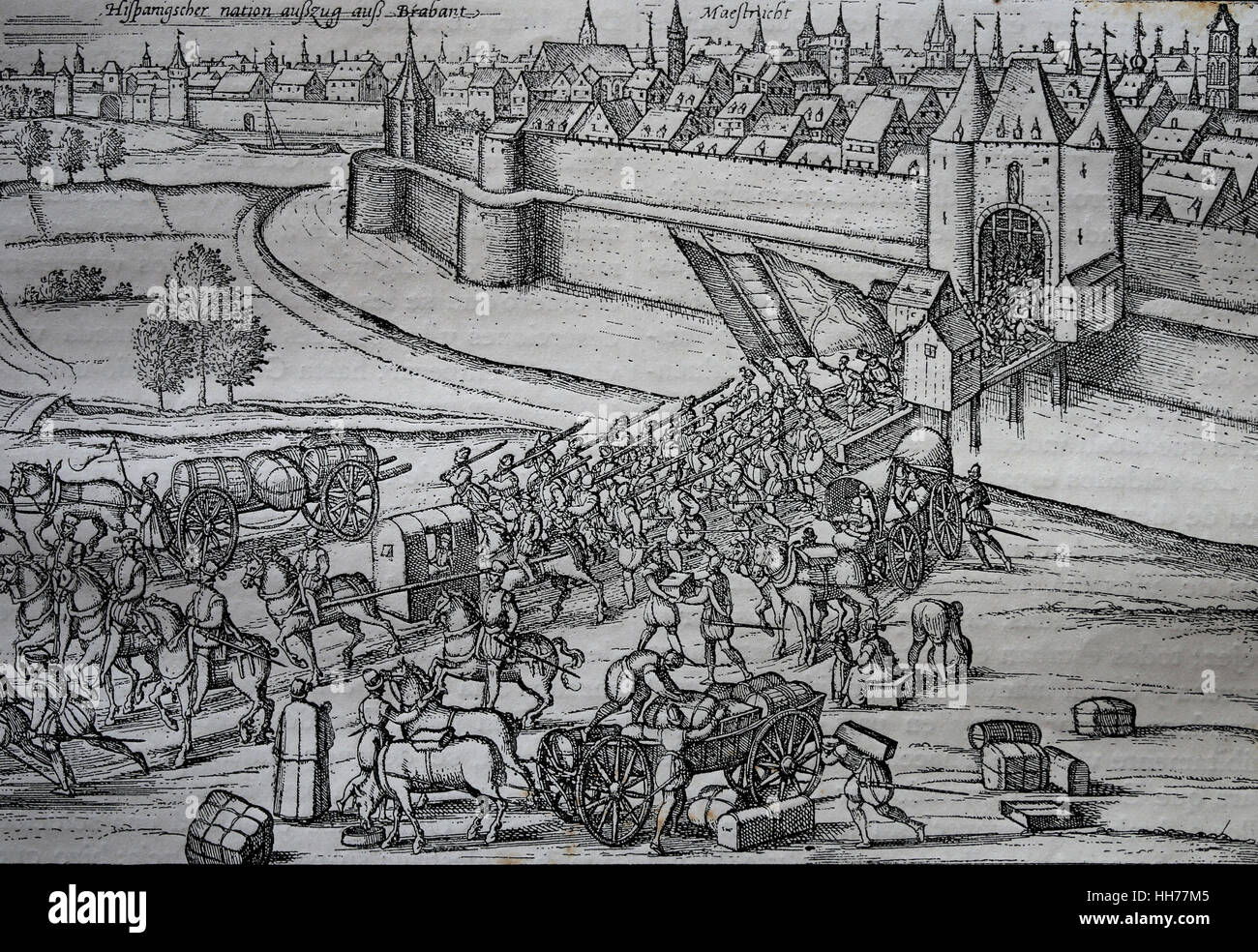 Die Spanier aus der Stadt Maastricht, die spanischen Niederlande, 16