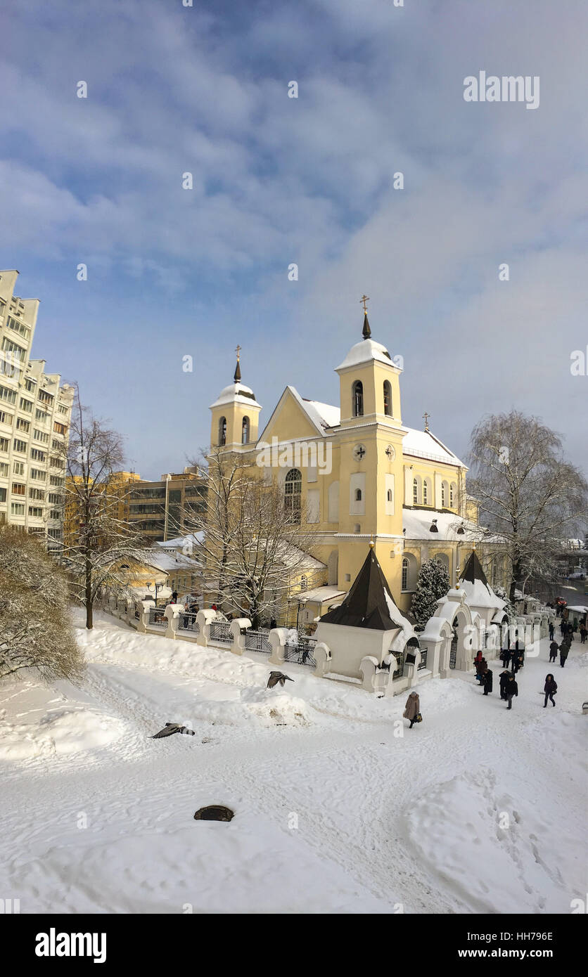 Urbane Winterlandschaft Stockfoto