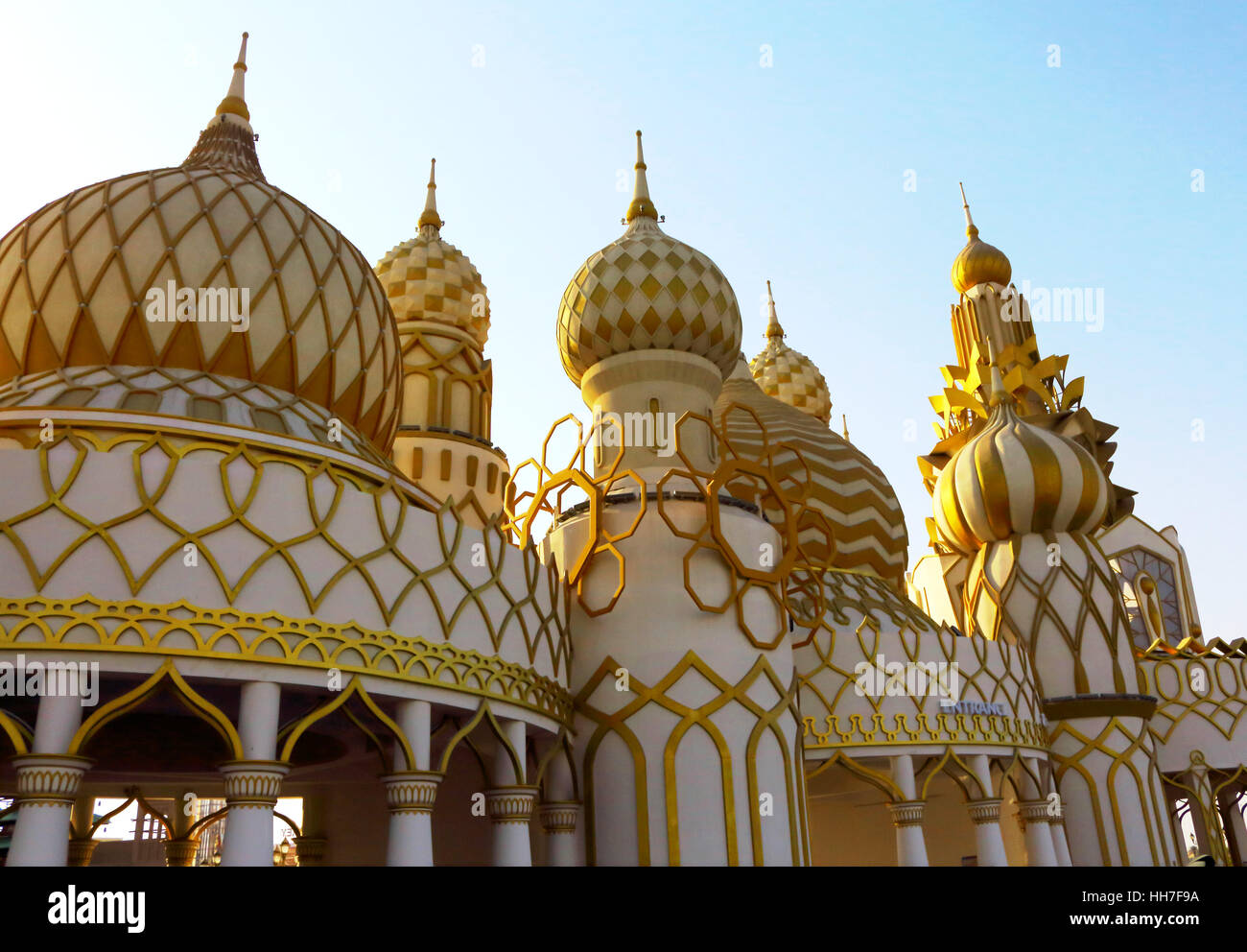 Global Village-Dubai-Eingang Stockfoto