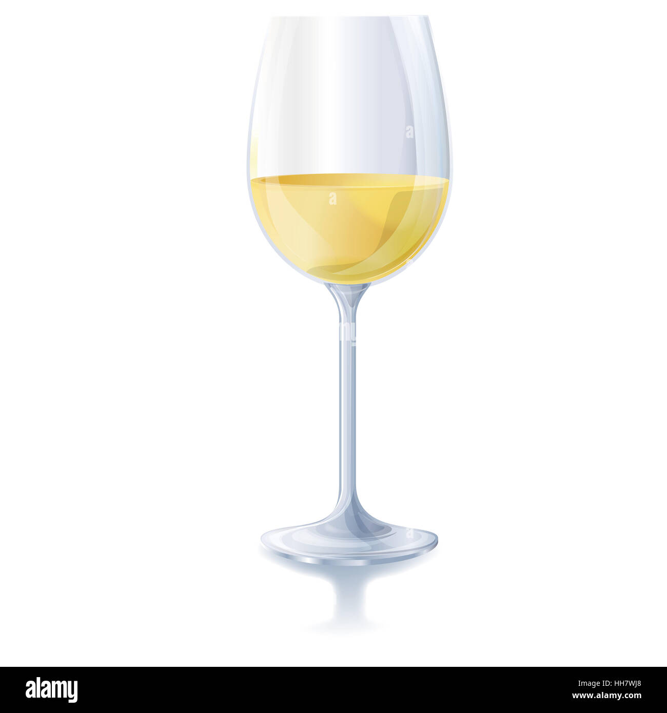 Weißweinglas Stockfoto