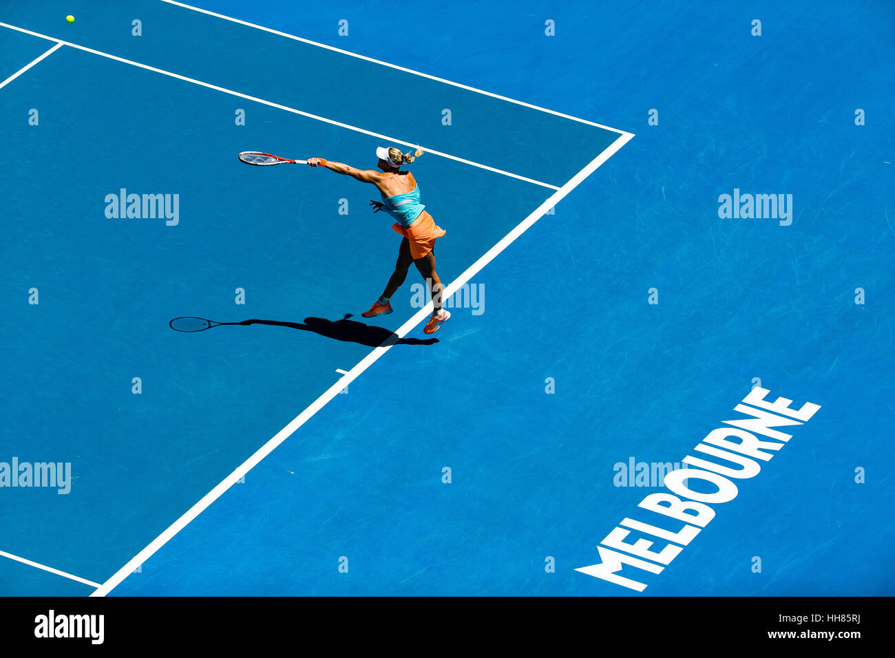 Angelique Kerber Deutschlands während der 2017 Australian Open in Melbourne Park, Australien Stockfoto