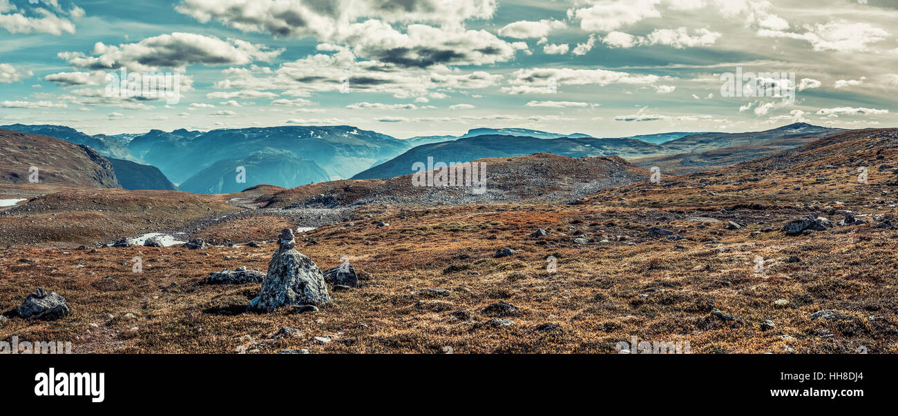 Hohen Norwegen Bergpanorama Stockfoto