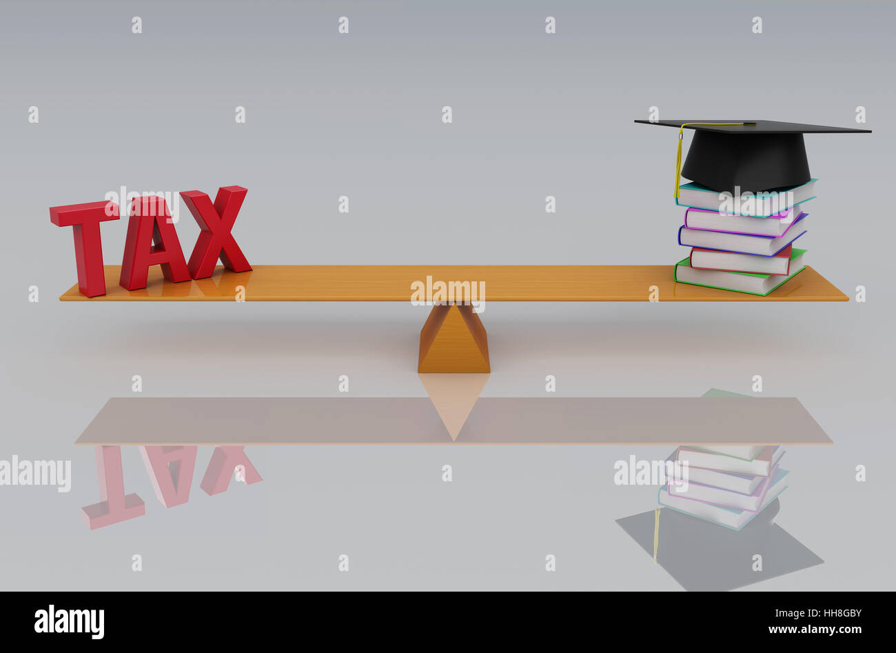 Steuer-Konzept mit Bücher - 3D gerenderten Bild Stockfoto