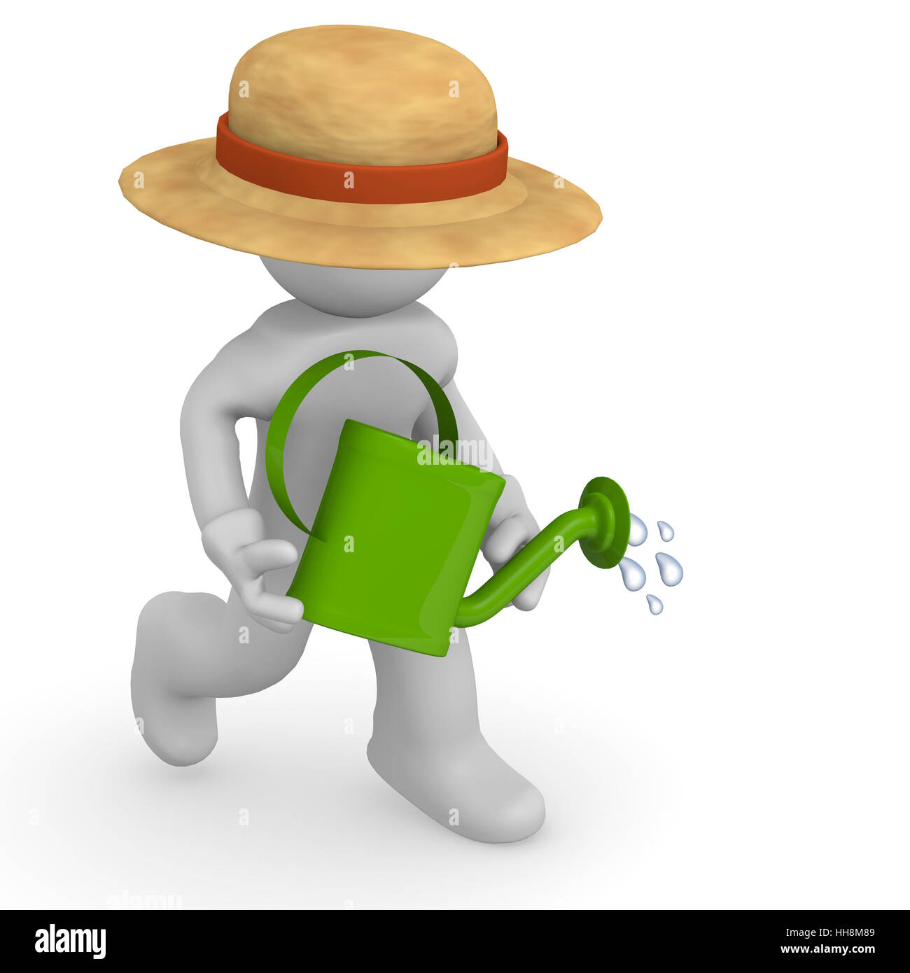 Gärtner, Wachstum, Gießkanne, bewässern, symbolische, Model, Design, Projekt, Stockfoto