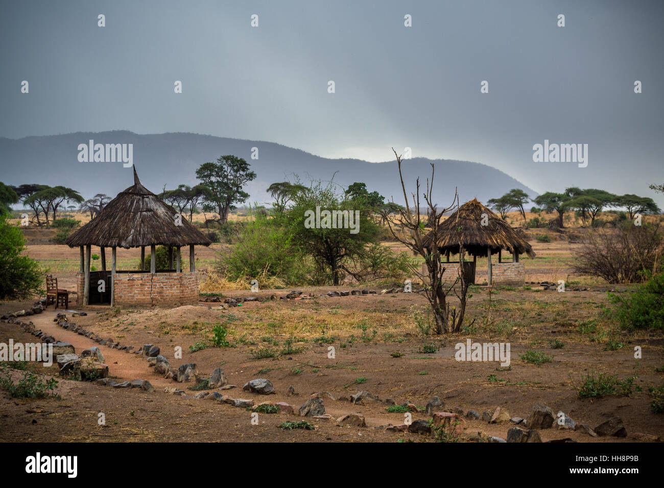 Camp, Ruaha, inmitten der Wildnis, Afrika, Safari Stockfoto