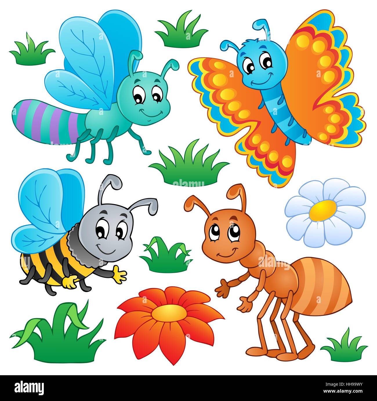 Insekt, Ameise, Schmetterling, Honigbiene, Fehler, Bugs, Biene, lachen, lachen, lachen, Stockfoto