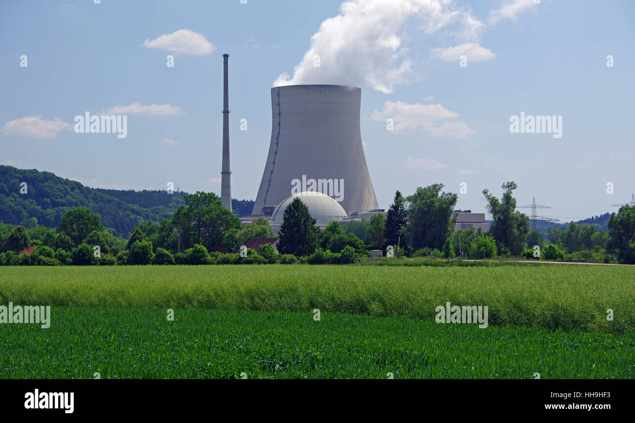 Gefahr, Energie, Energie, Strom, elektrische Energie, Kernkraftwerk, Stockfoto