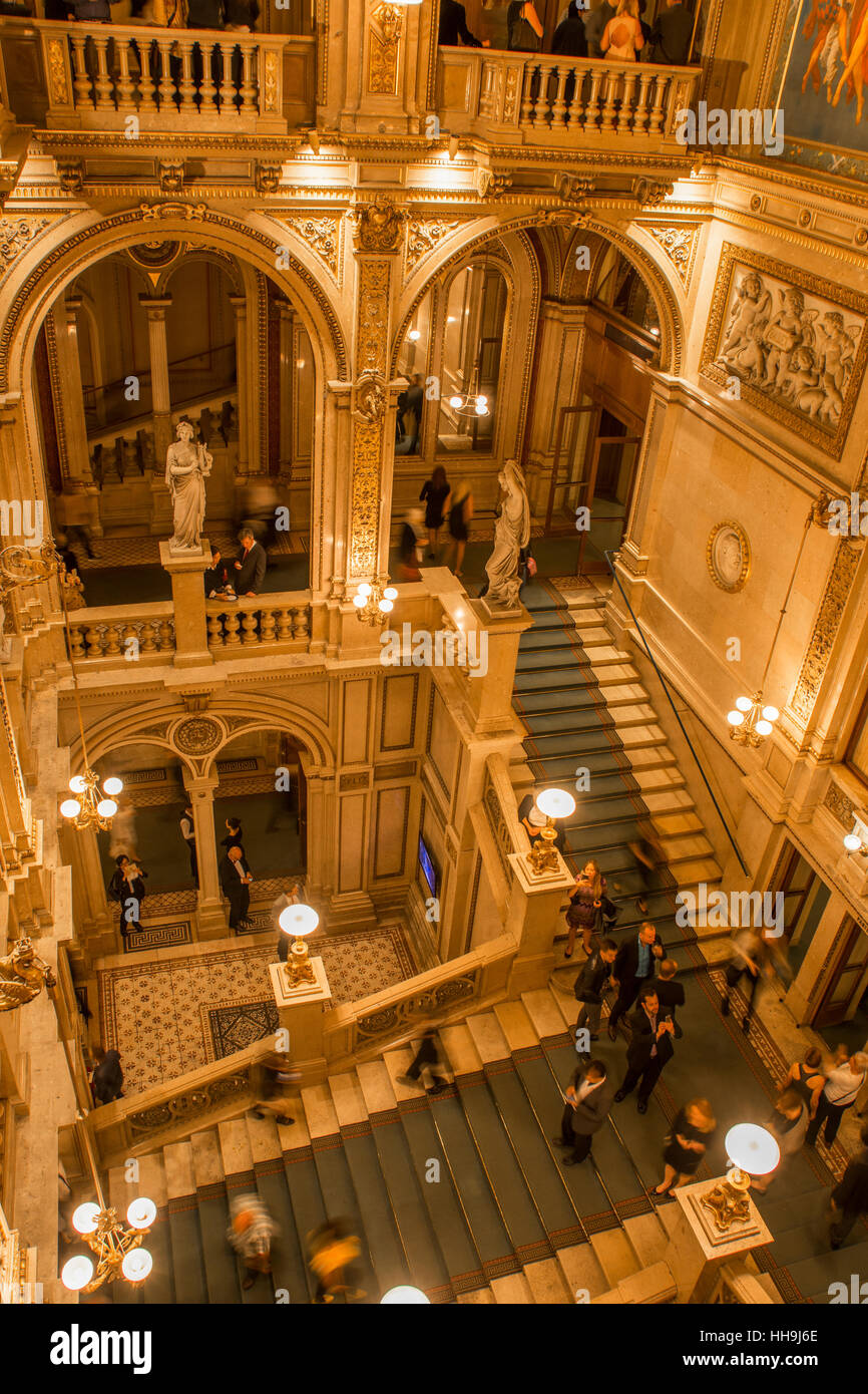 Wien Staatsoper Innentreppe Stockfoto