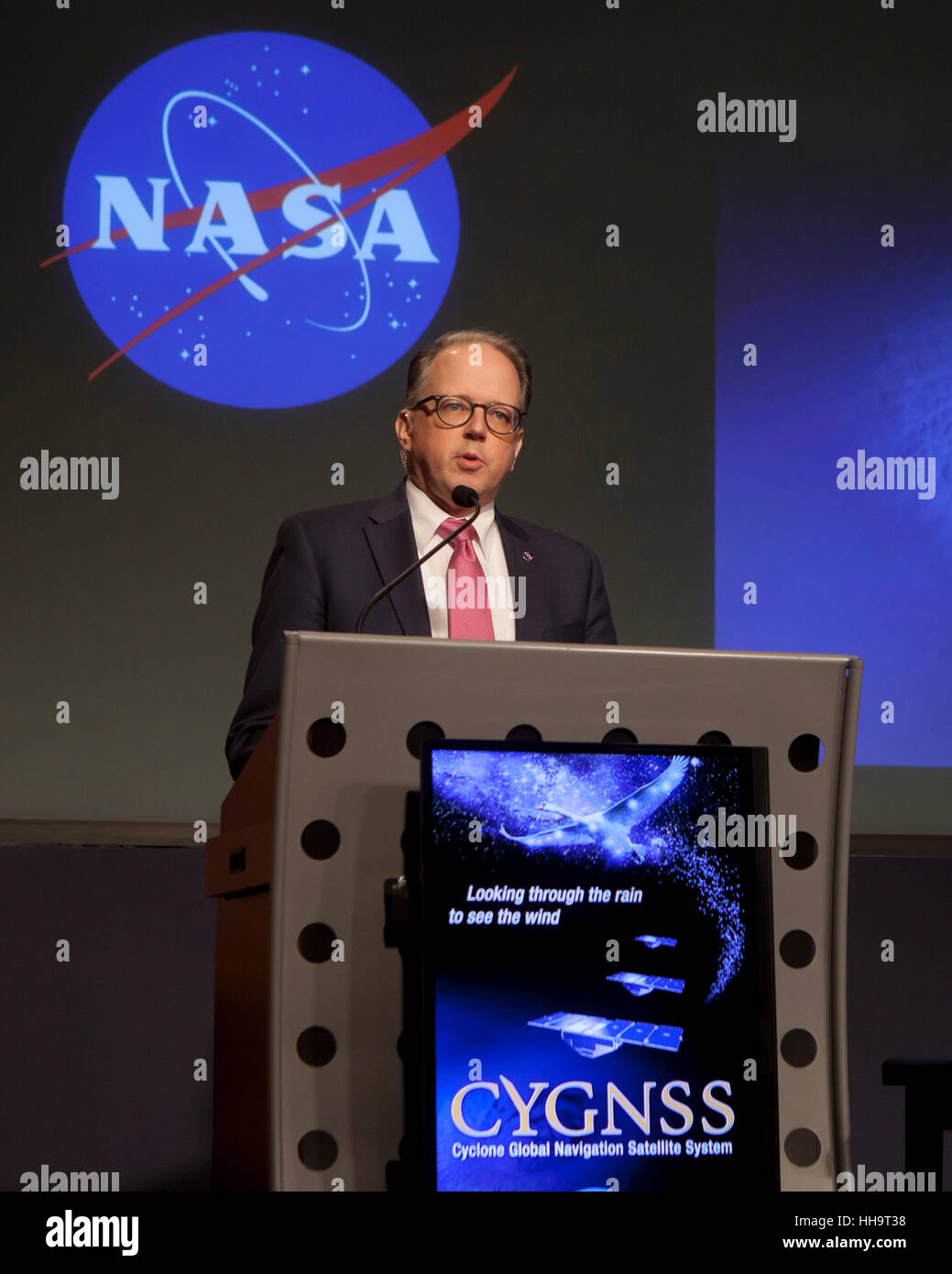 Sean Potter, Media Relations Spezialist der NASA - Washington, DC USA Stockfoto