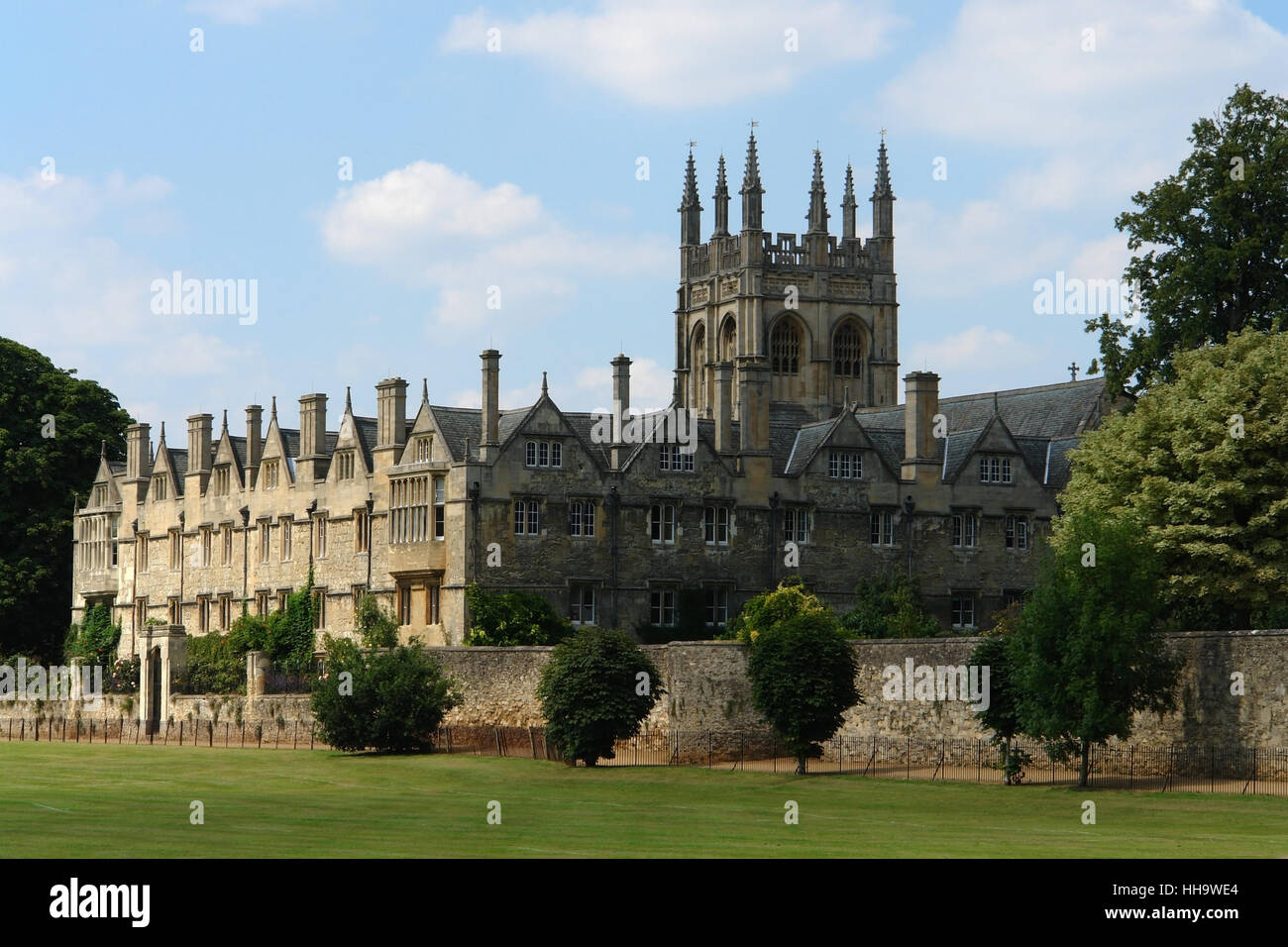 Merton College in Oxford (England) im Sommer Stockfoto