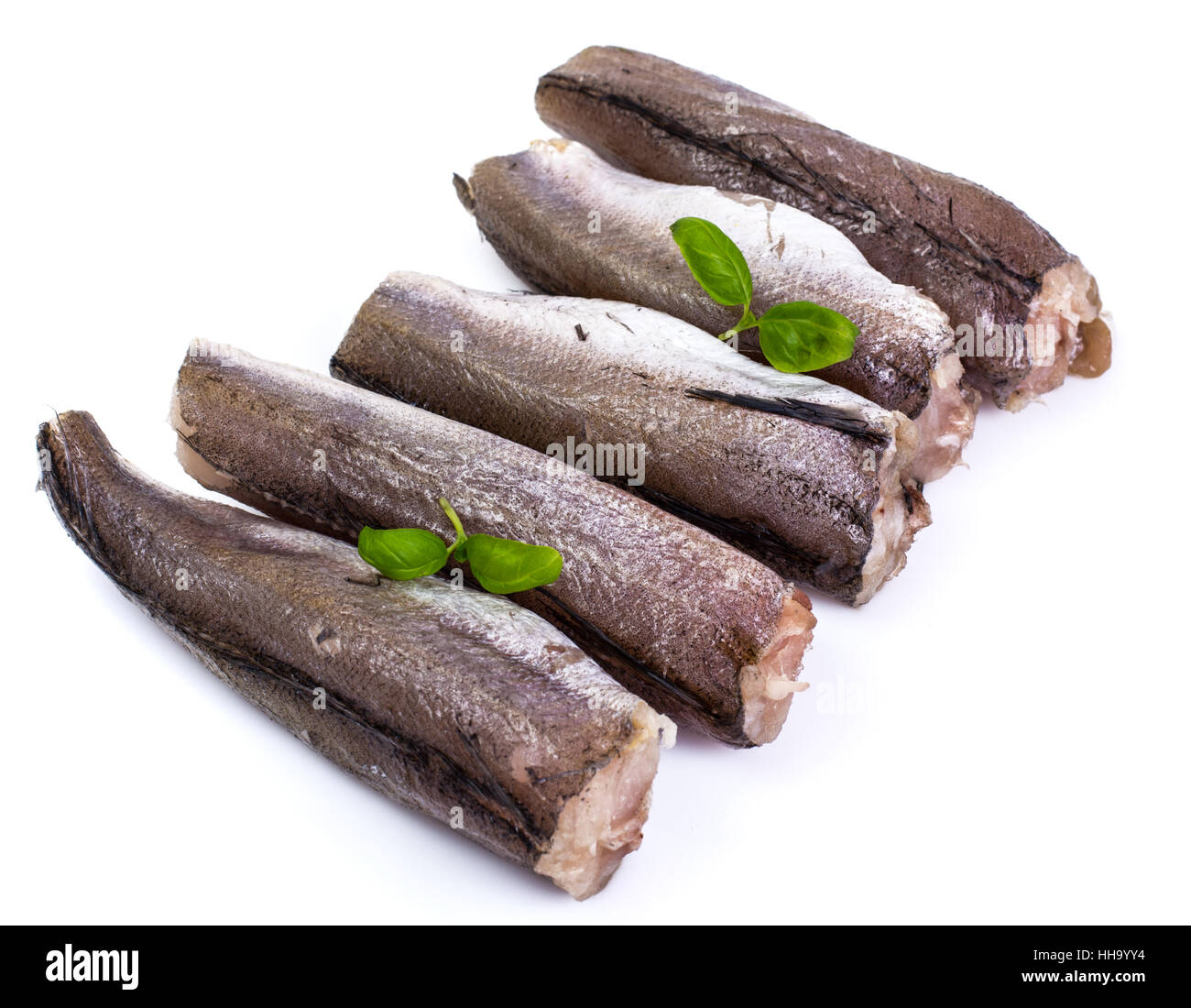 Ausgenommene Karkassen von Fischen Stockfoto