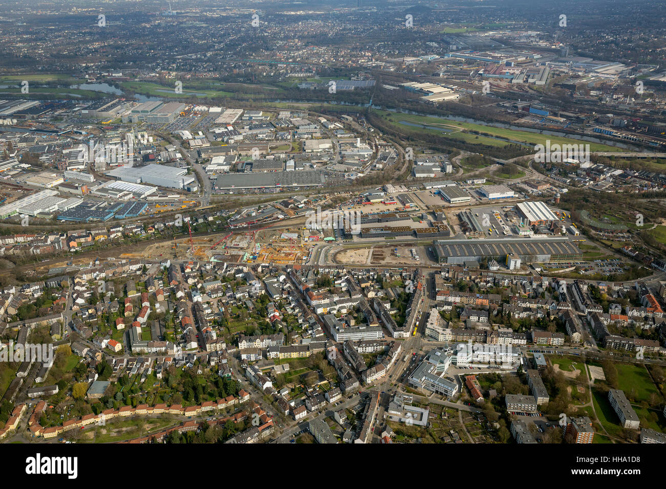 neue Campus-Bau-Universität Fachhochschule Mülheim, Mülheim an der Ruhr, Rheinland, Niederrhein, Nordrhein-Westfalen, Stockfoto