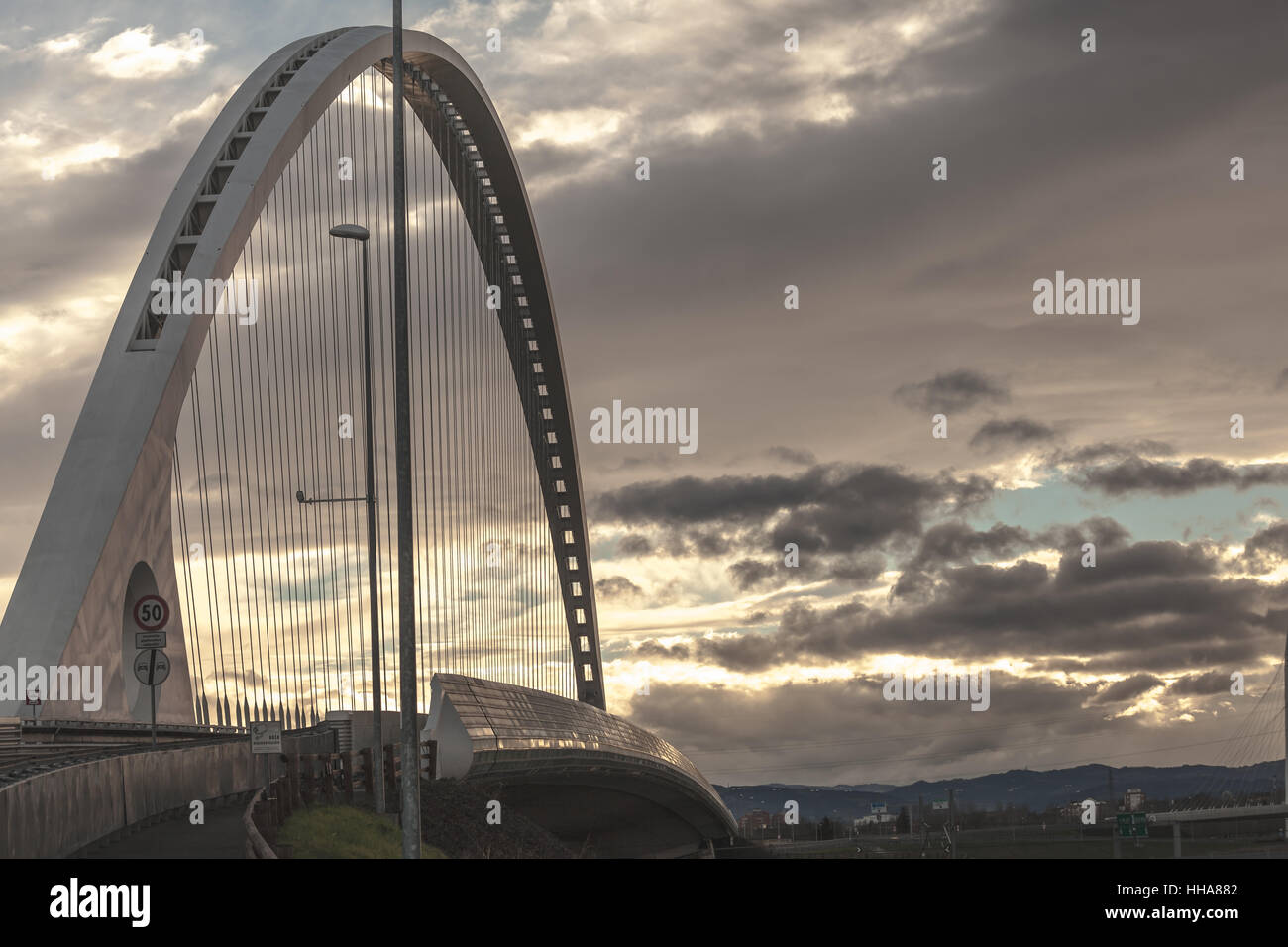 Santiago Calatrava Brücken, Reggio Emilia, Italien Stockfoto