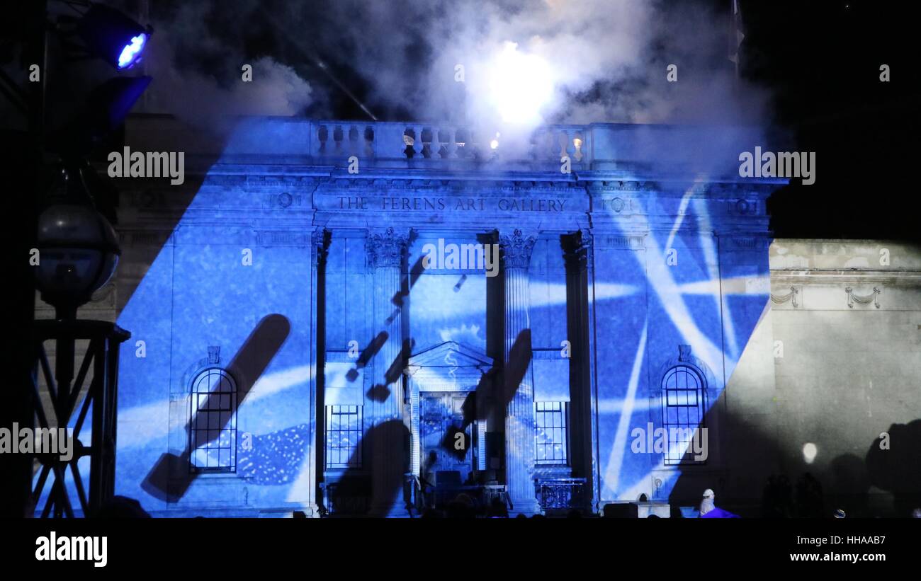 Hull City Kultur 2017, lightshow Stockfoto