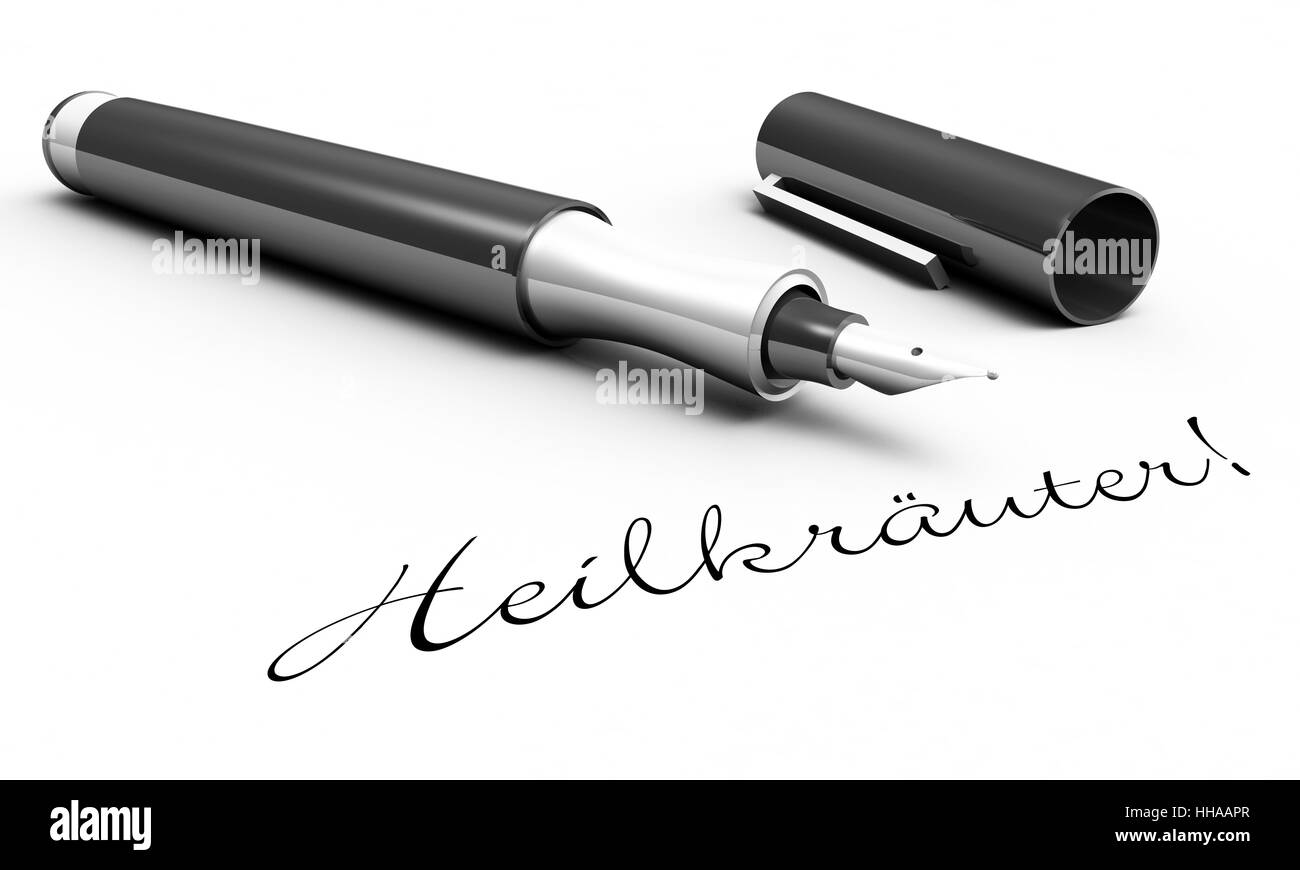 medizinische Kräuter! -Stift-Konzept Stockfoto