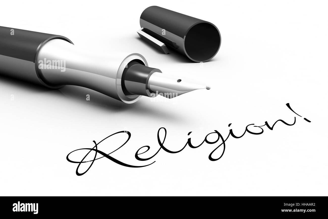 Religion! -Stift-Konzept Stockfoto