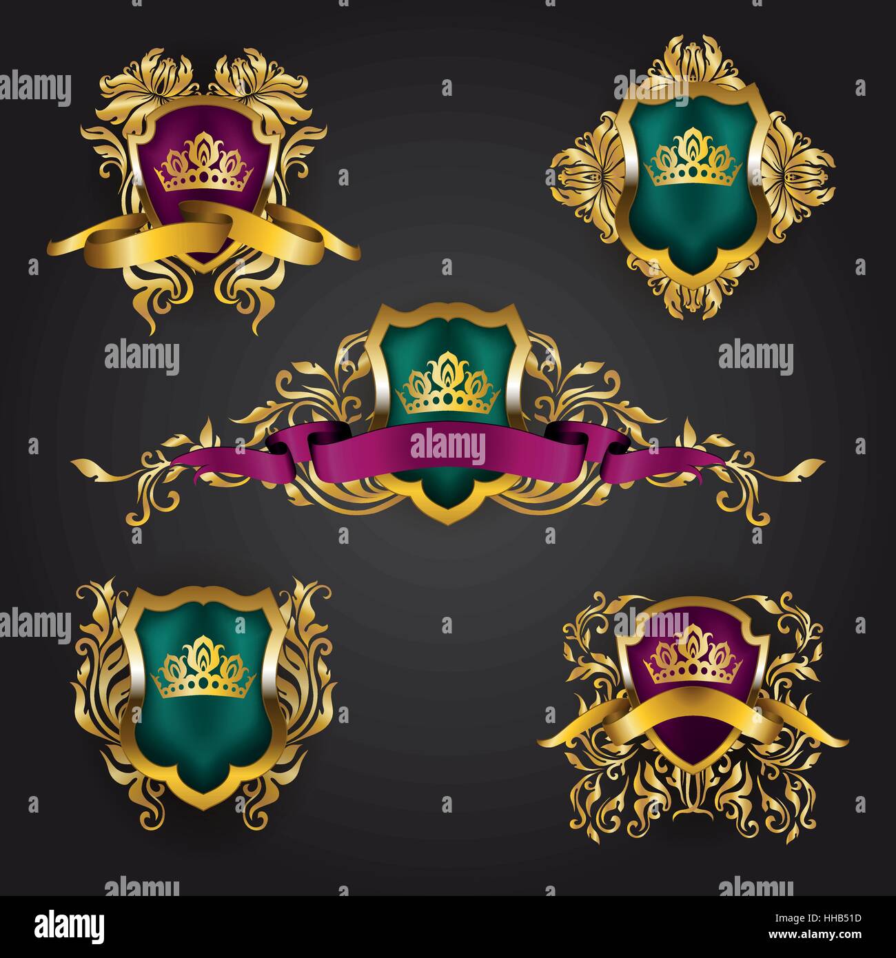 Monogramm-Logos-Set Stock Vektor
