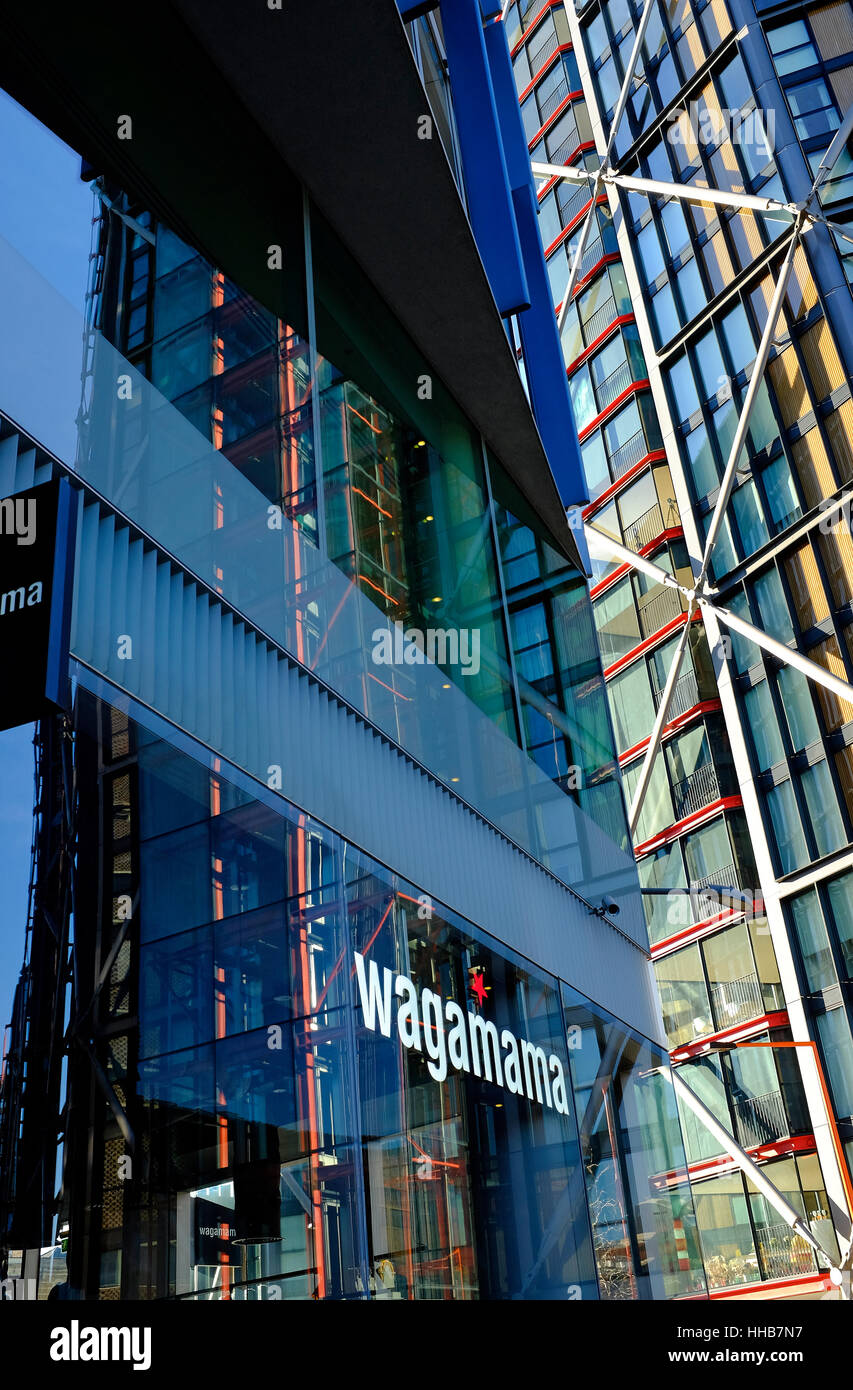 Wagamama Restaurant außerhalb neue Tate Modern, London, england Stockfoto