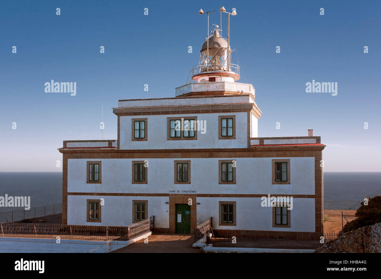 Leuchtturm von Kap Finisterre, La Coruña Provinz, Region Galicien, Spanien, Europa Stockfoto