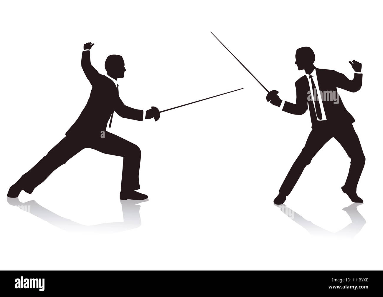 Fechtduell Stockfoto