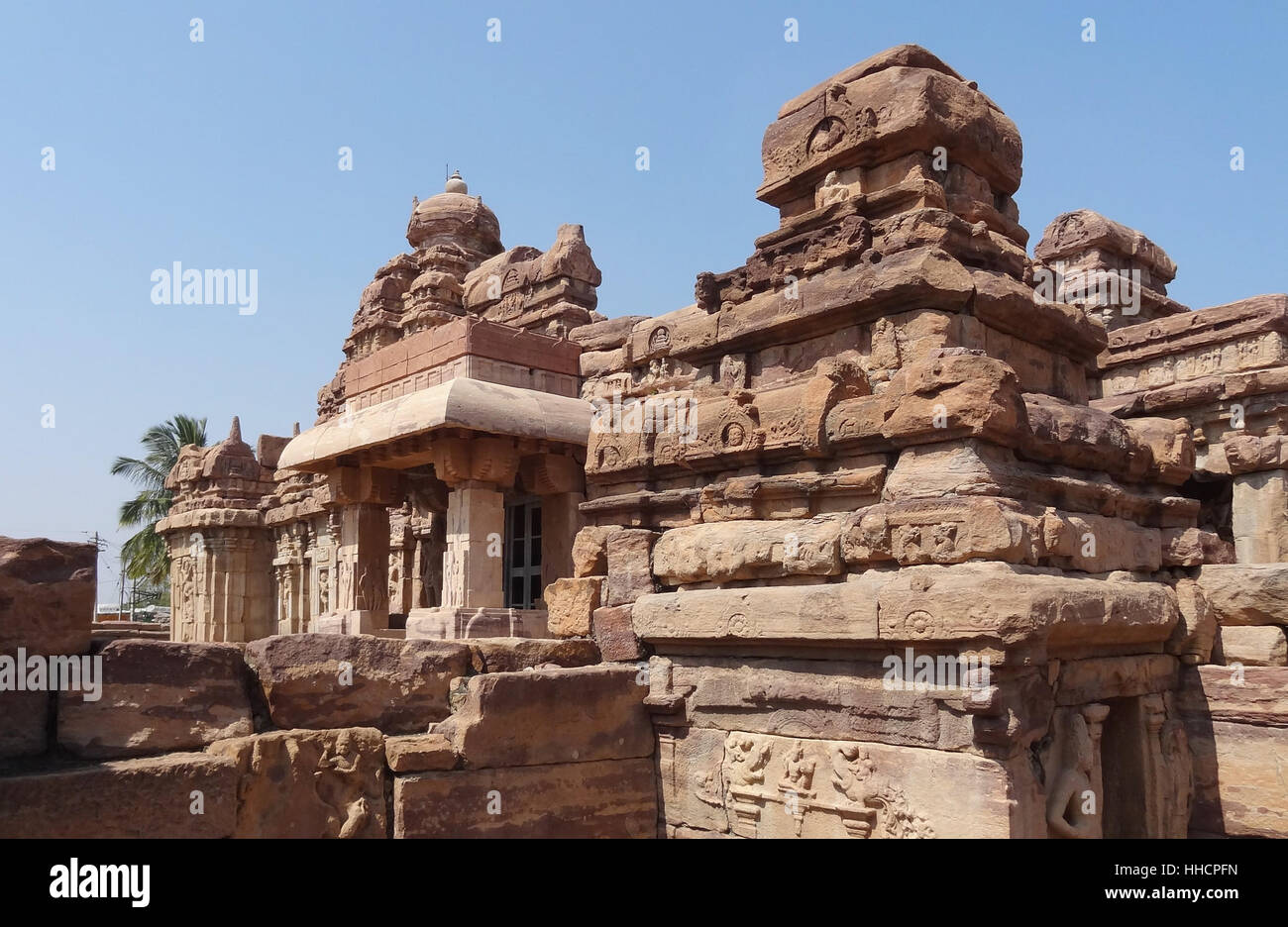 historischen Tempel von Pattadakal in Karnataka, Indien Stockfoto