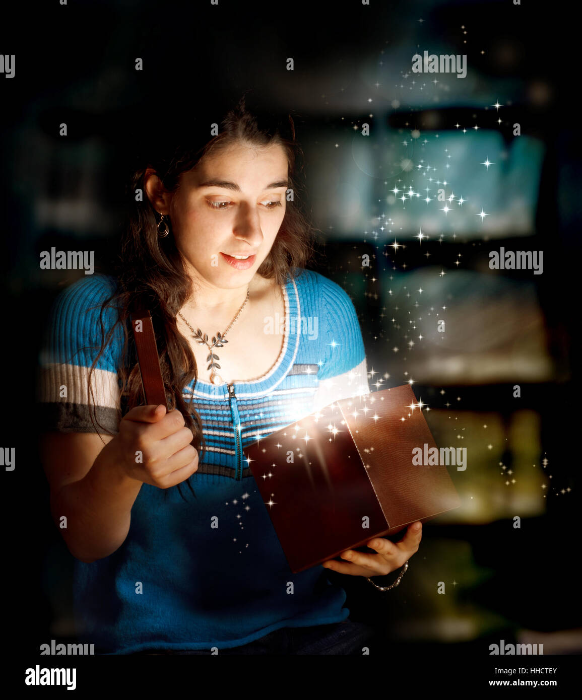 Frau, blau, lachen, lachen, lachen, Twit, kichern, Lächeln, Lächeln, lachen, Stockfoto