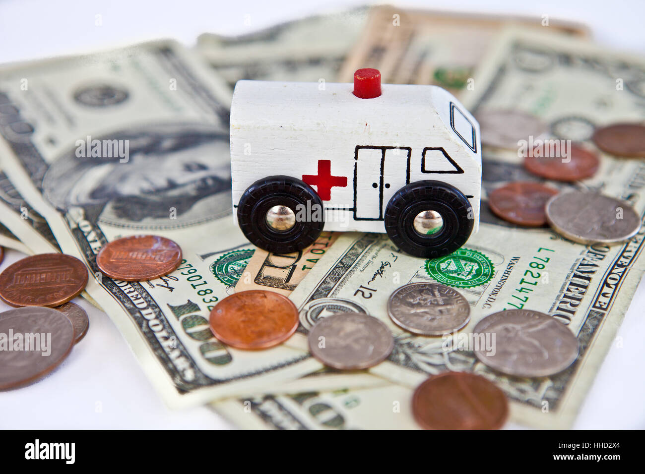 Dollar, Dollar, amerikanisch, Banknoten, Karten, Miniatur, niemand, Gesundheit Stockfoto