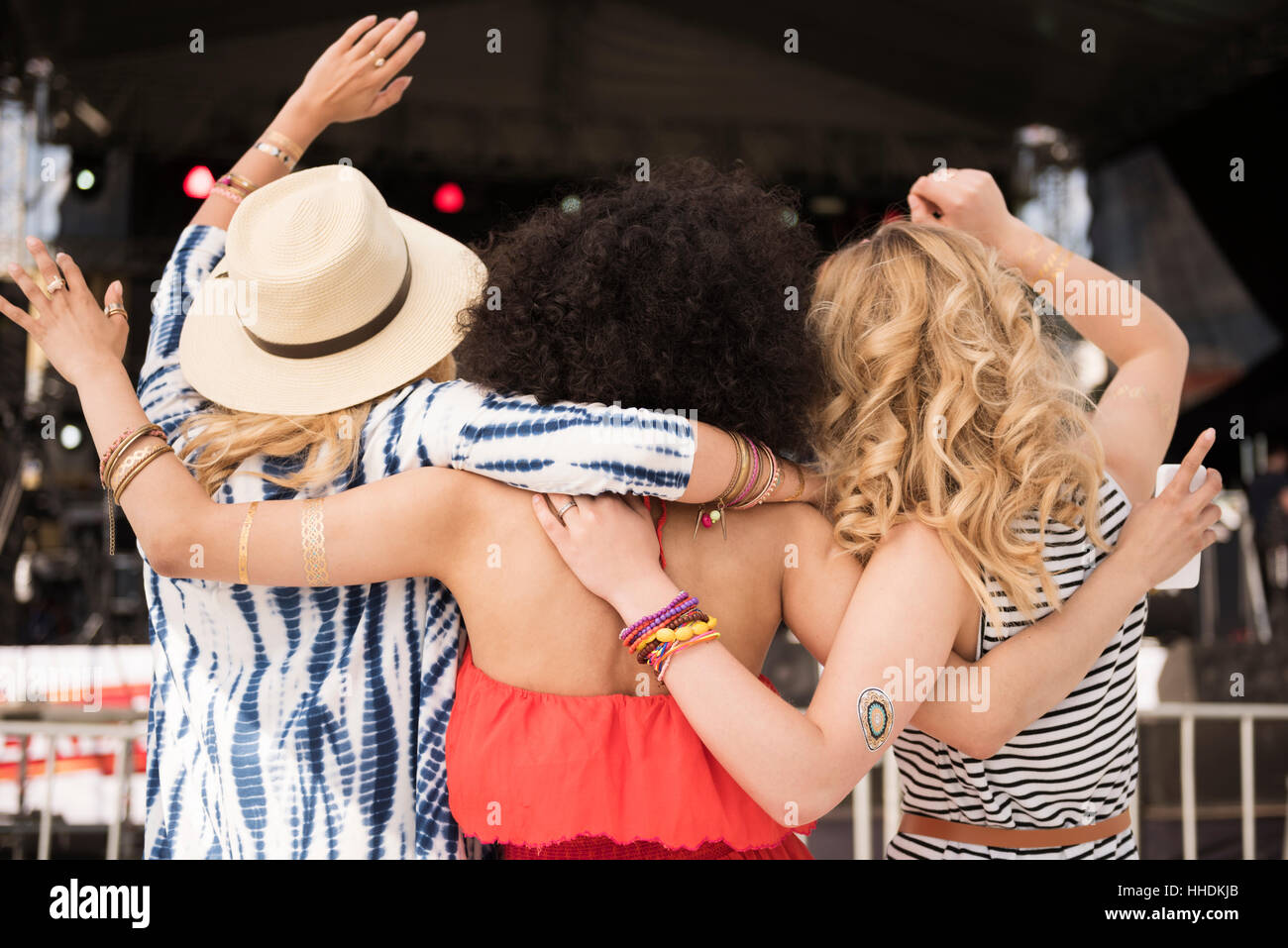 Schließlich kann der Musikstar sehen Stockfoto