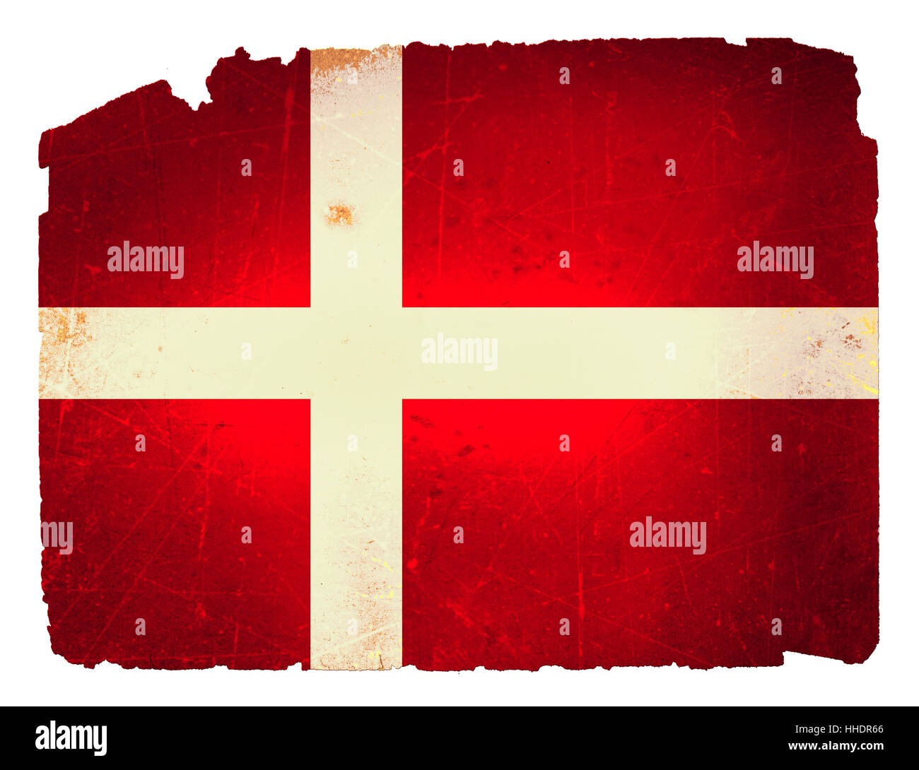 Dänemark, Flagge, Flaggen, Long shot, retro, Kutte, absolut, Dekorationen, Stockfoto