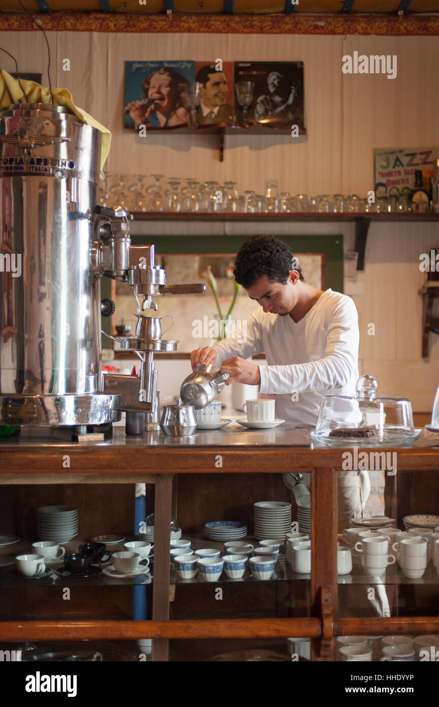 Café im Salento, ein Kaffee produzierenden Region, Kolumbien Stockfoto