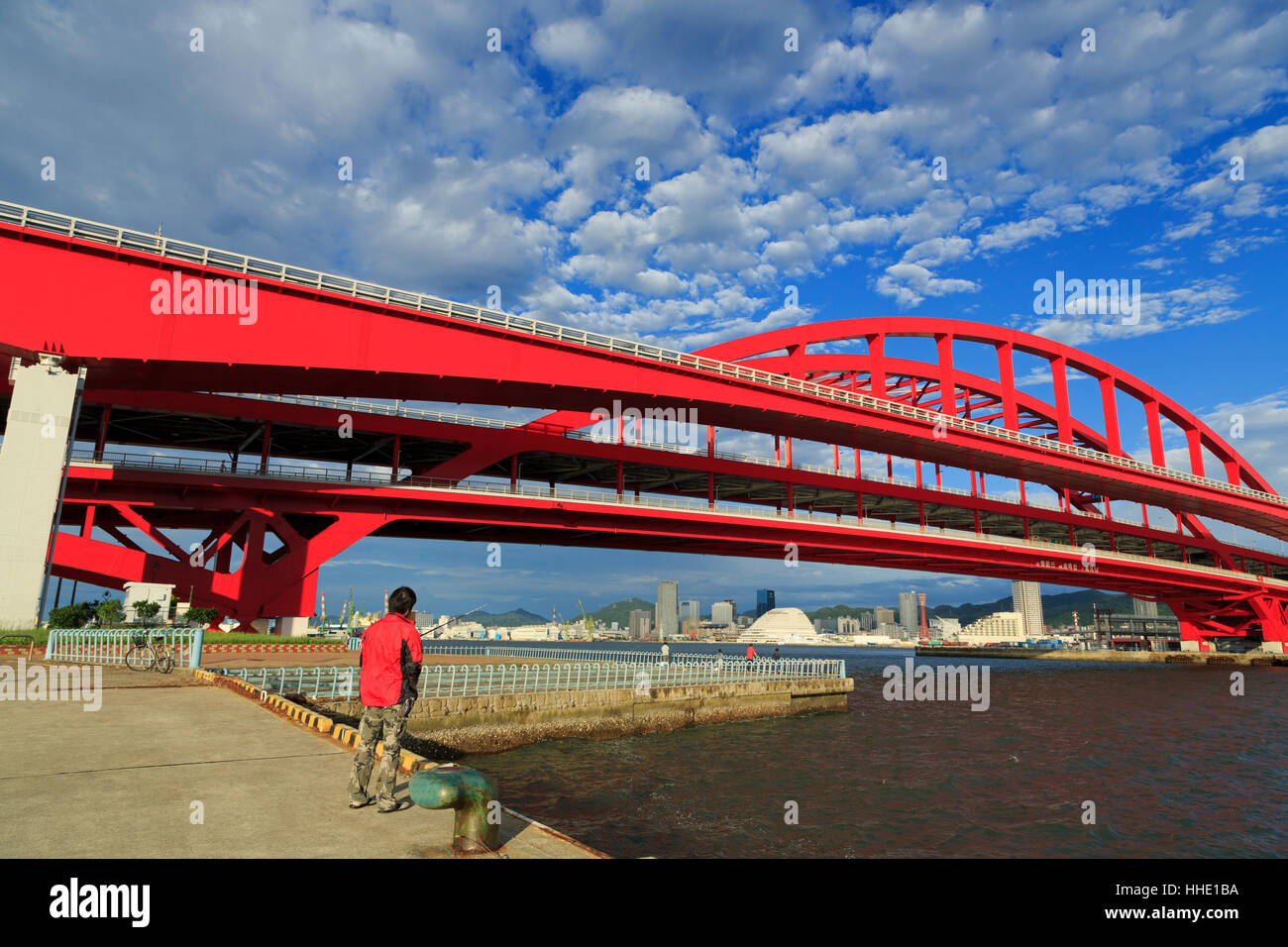 Ohashi Brücke, Stadt Kobe, Insel Honshu, Japan Stockfoto