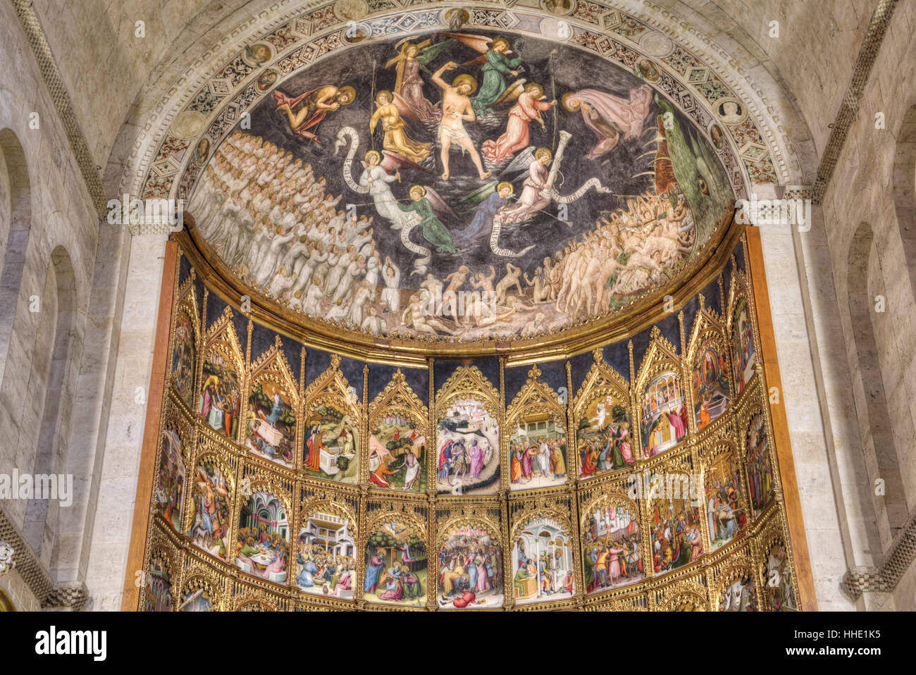 Altarbild, alte kleiner von Salamanca, Salamanca, UNESCO, Kastilien-León, Spanien Stockfoto